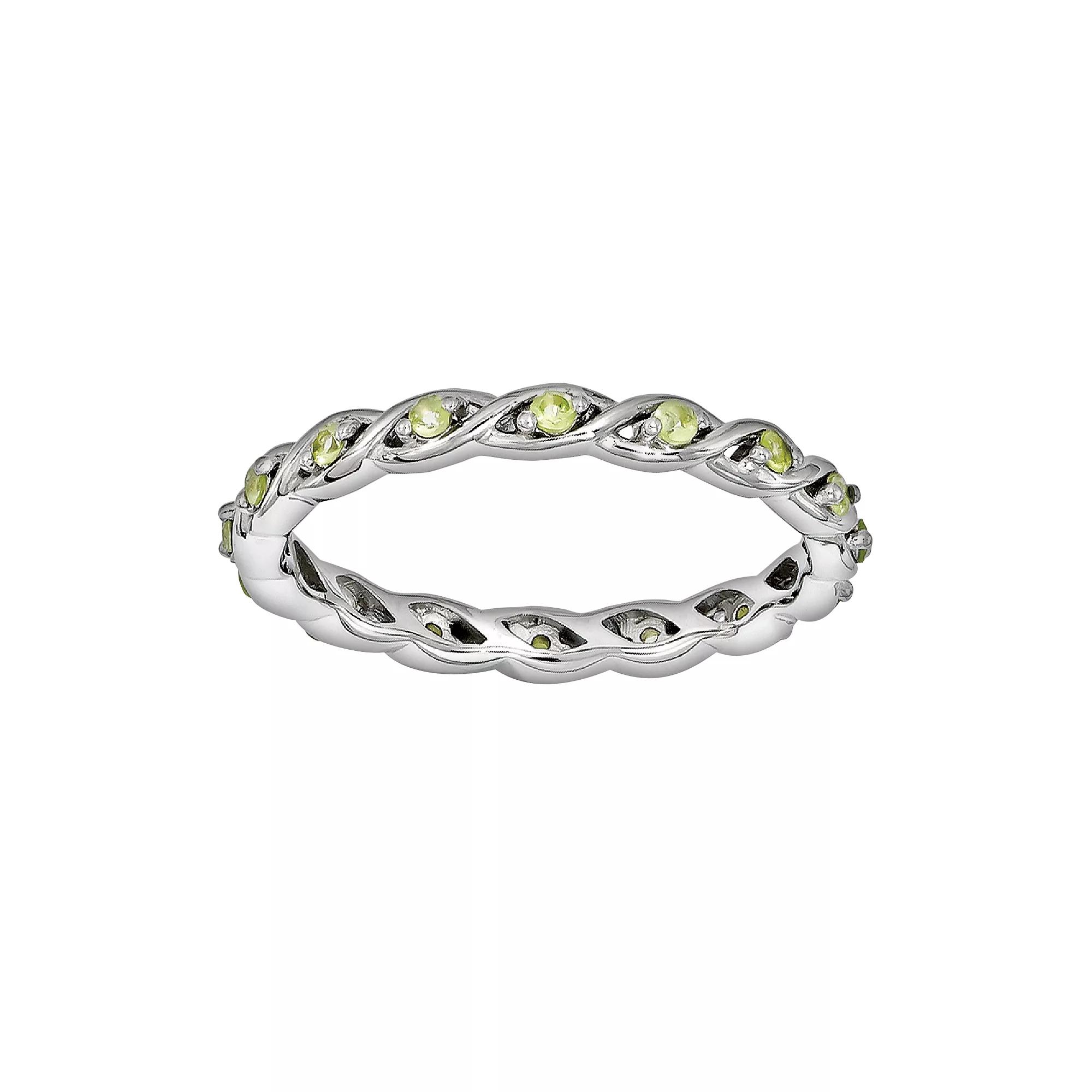 Stacks & Stones Sterling Silver Lab-Created Ruby Stack Ring, Women's,  Product Image