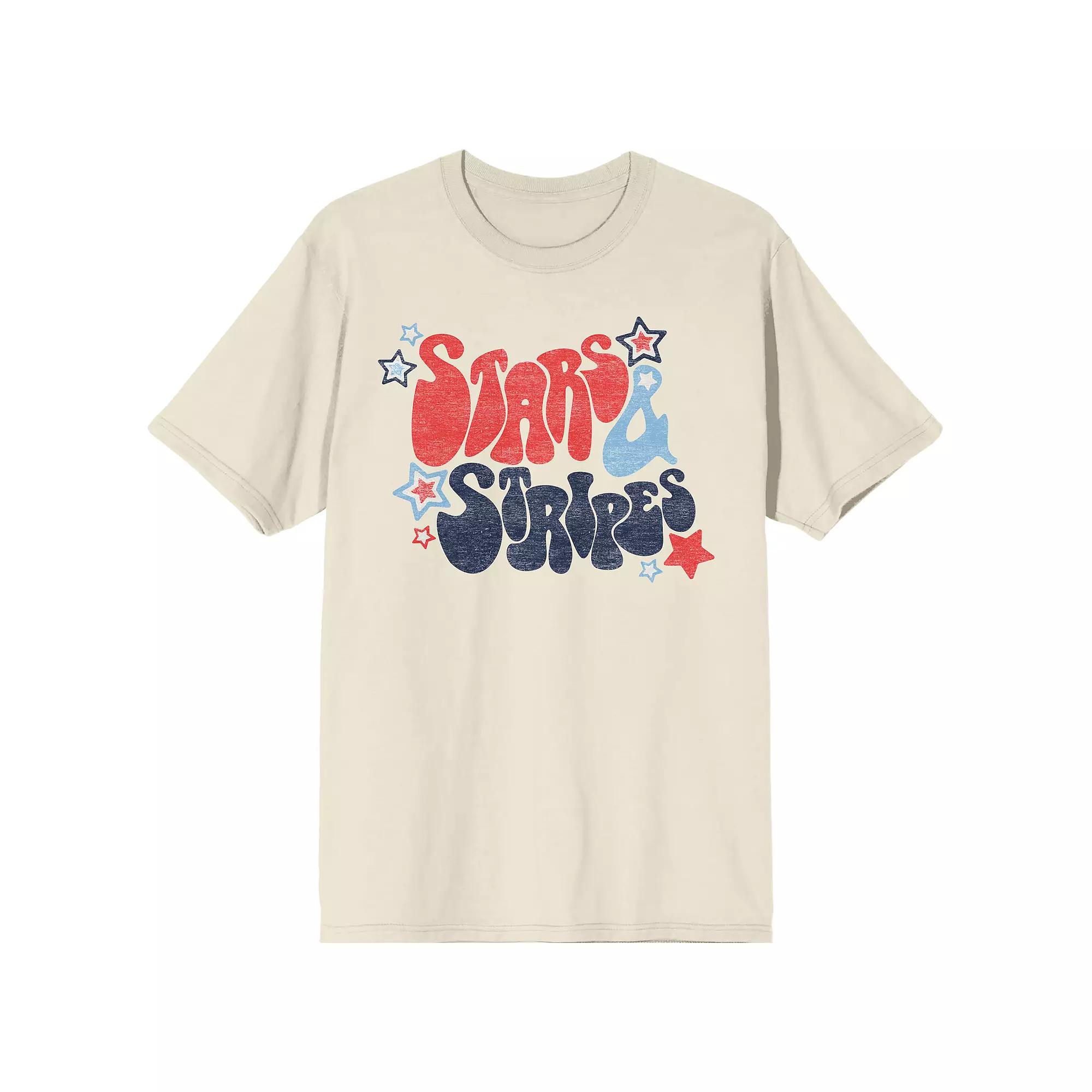 Men's Americana Stars & Stripes Distressed Design Tee,  Product Image