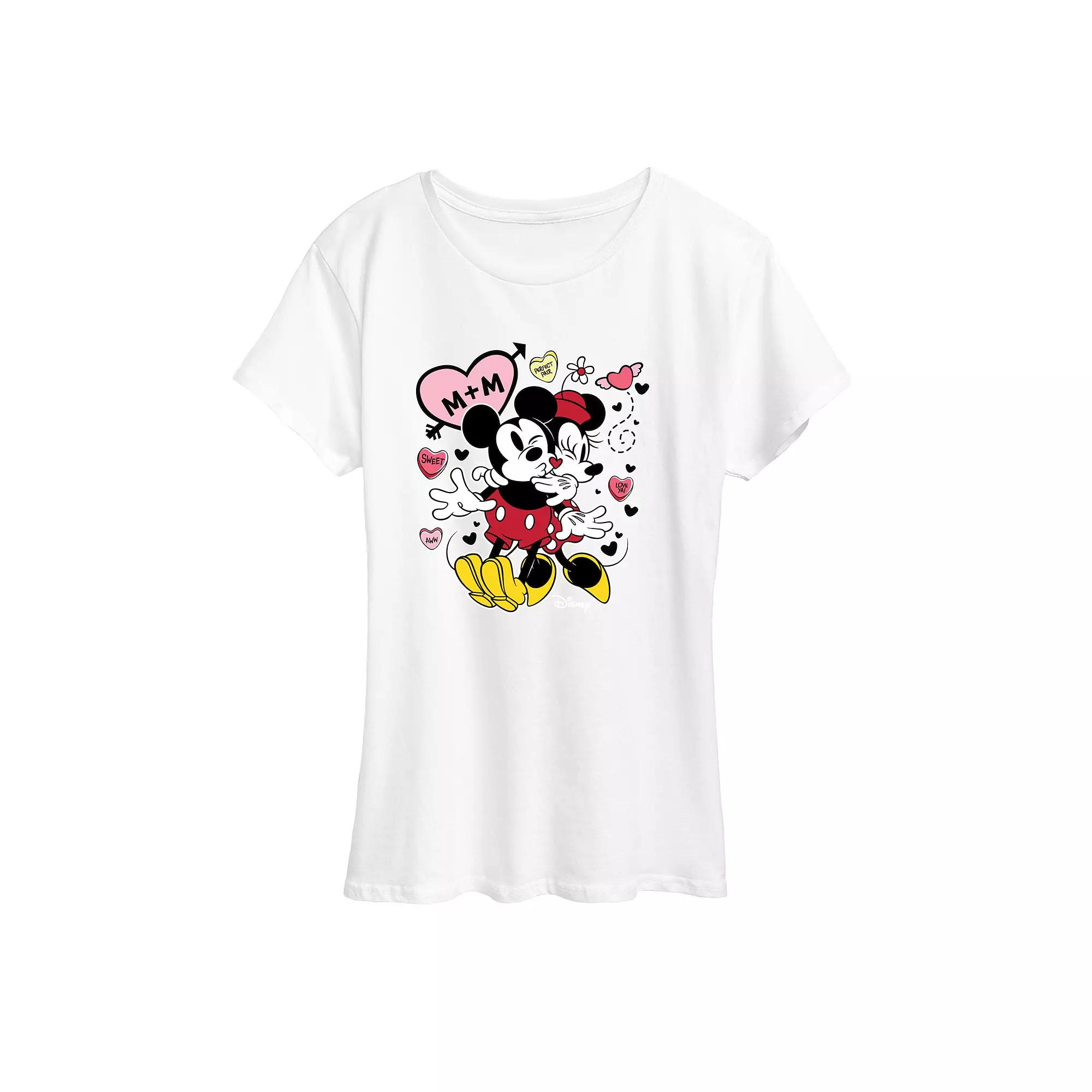 Disney's Mickey & Minnie Mouse Women's Heart Graphic Tee,  Product Image