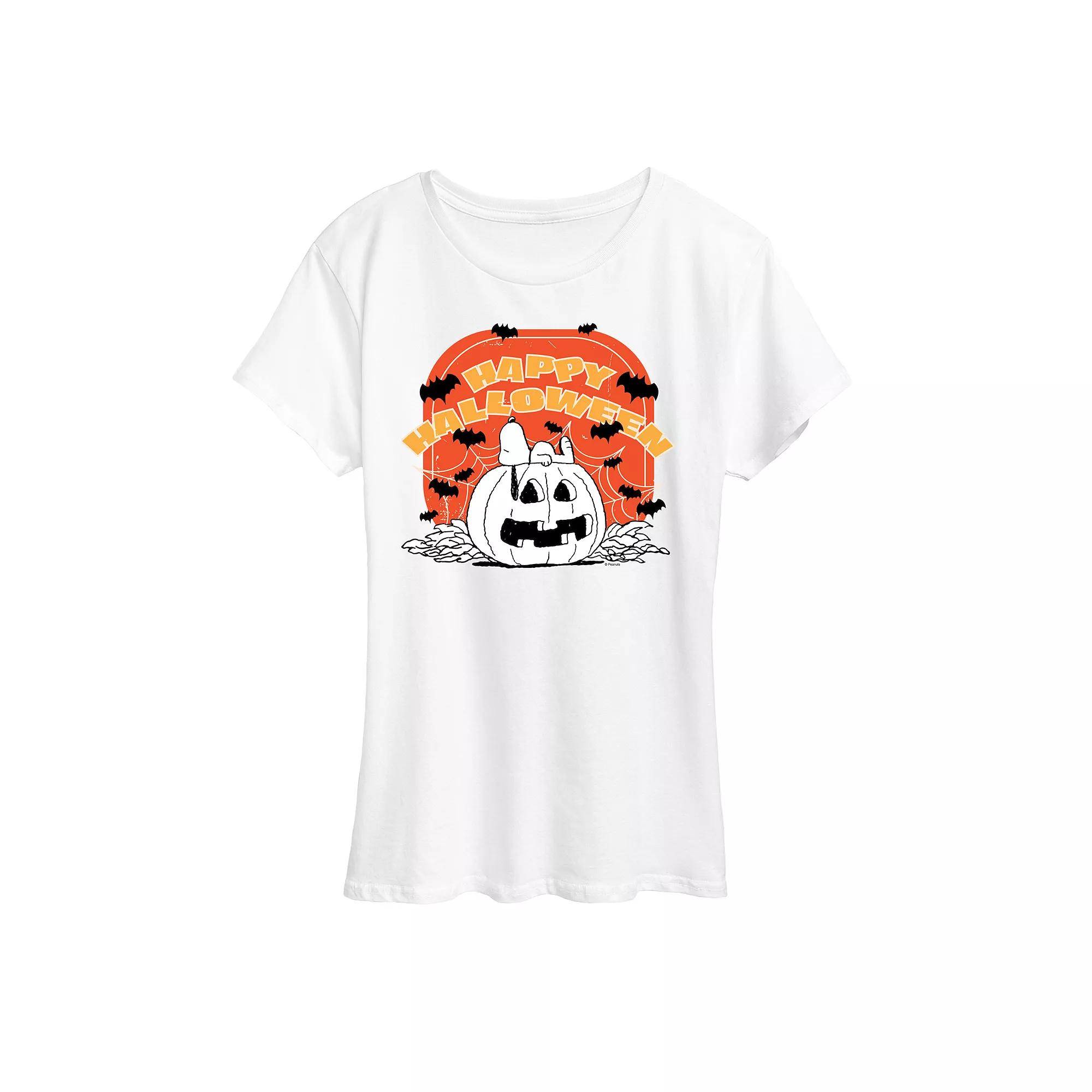 Women's Peanuts Snoopy Retro Halloween Graphic Tee,  Product Image