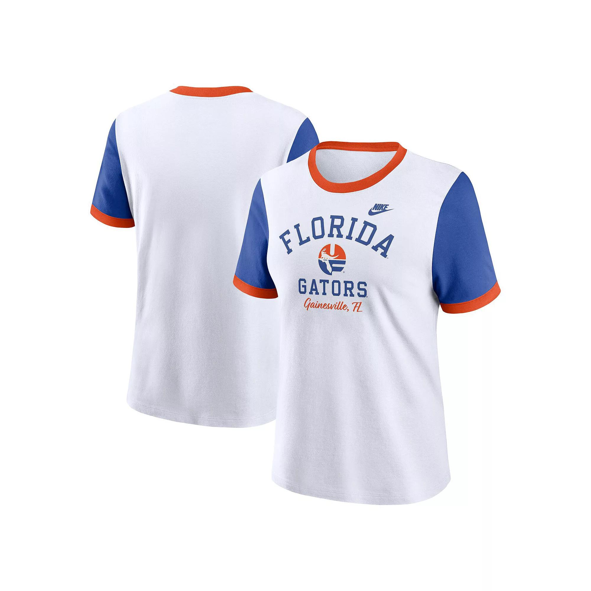 Women's Nike White Florida Gators Legacy Fundamental Expression Tri-Blend T-Shirt, Size: Large Product Image