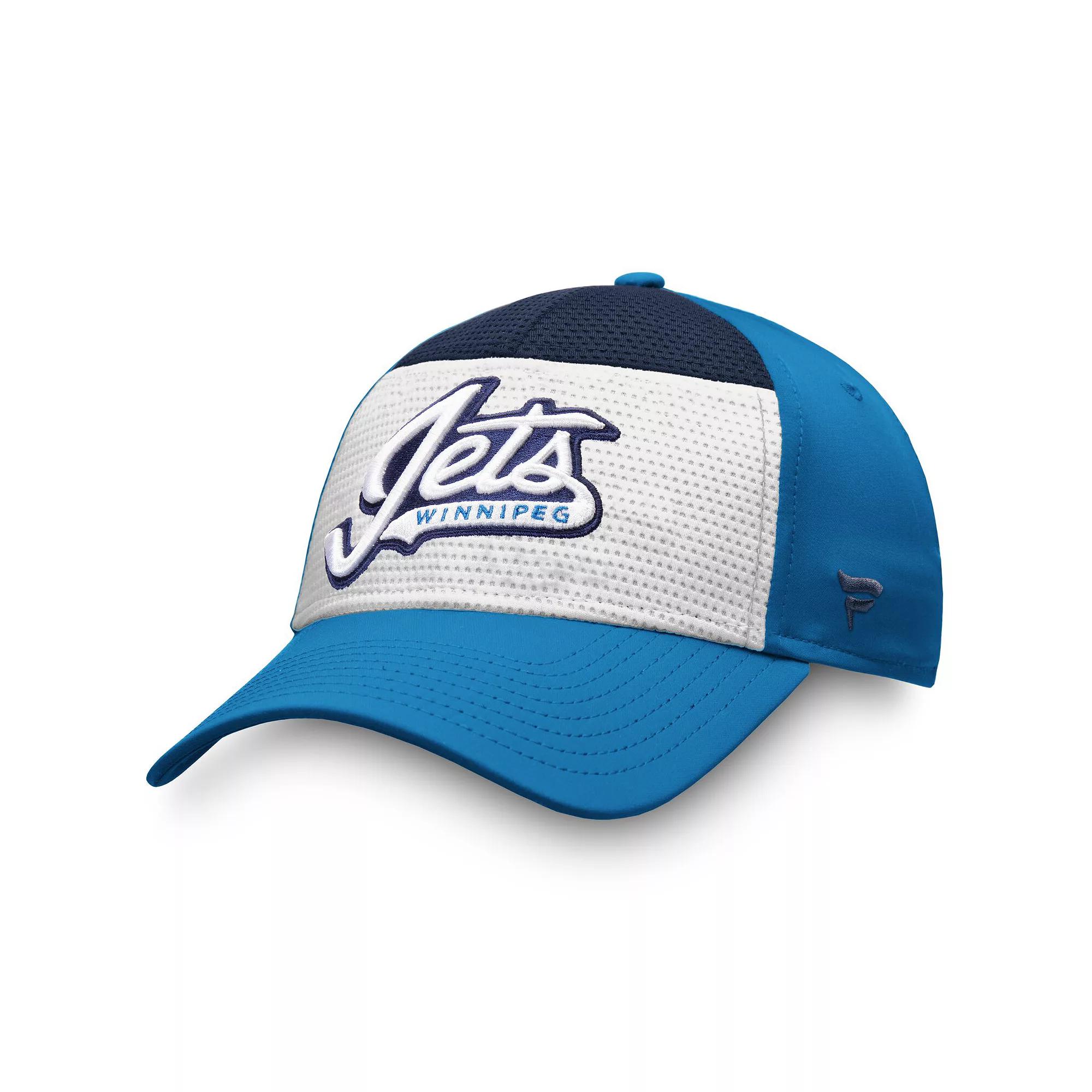 Mens Fanatics Branded White/Blue Winnipeg Jets Breakaway Alternate Jersey Flex Hat Product Image
