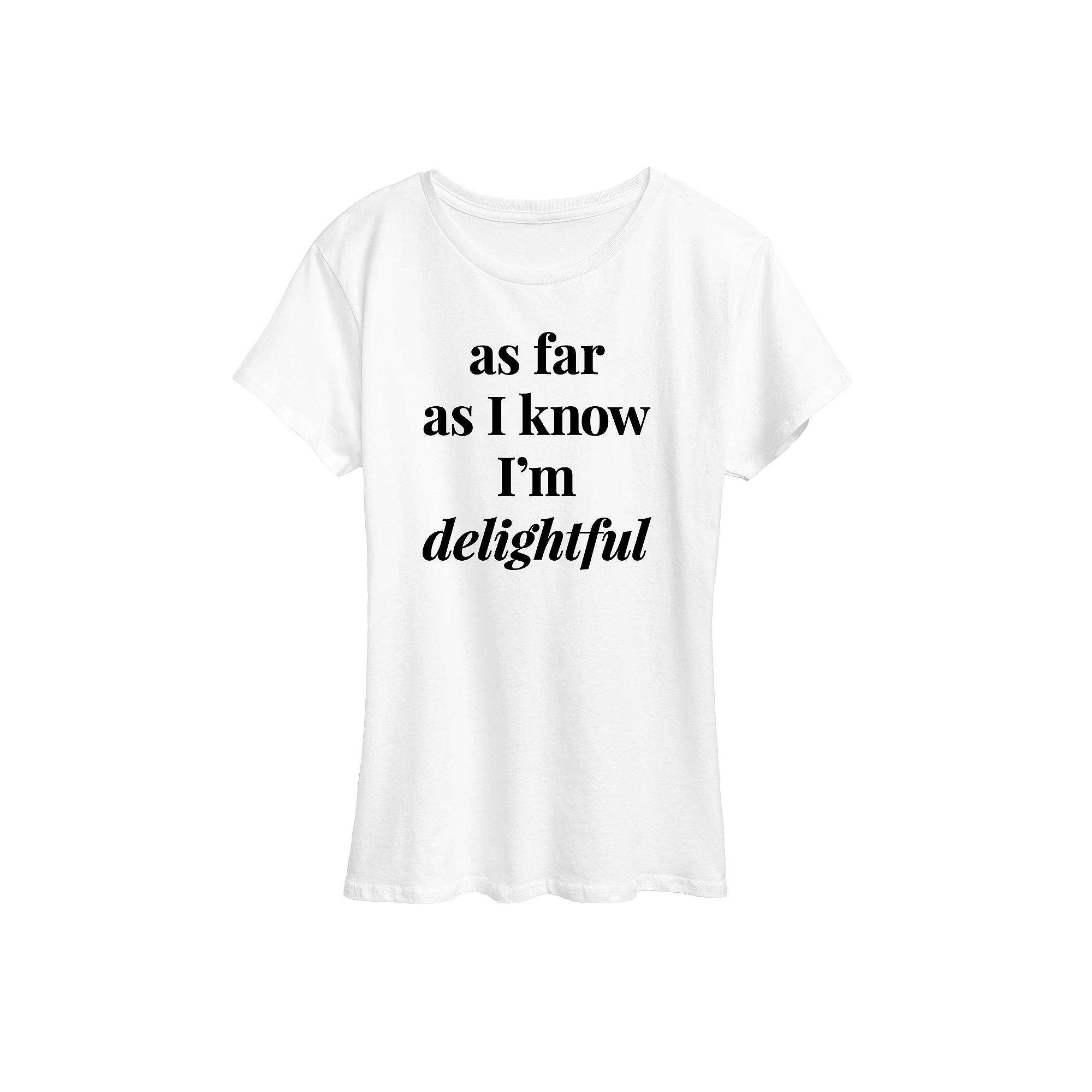 Women's As Far As I Know I'm Delightful Graphic Tee, Girl's,  Product Image