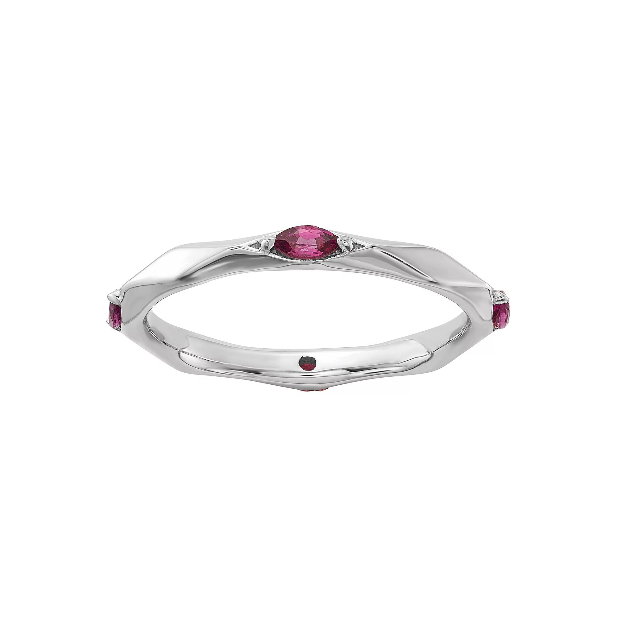 Stacks & Stones Sterling Silver Gemstone Stackable Ring, Women's,  Product Image