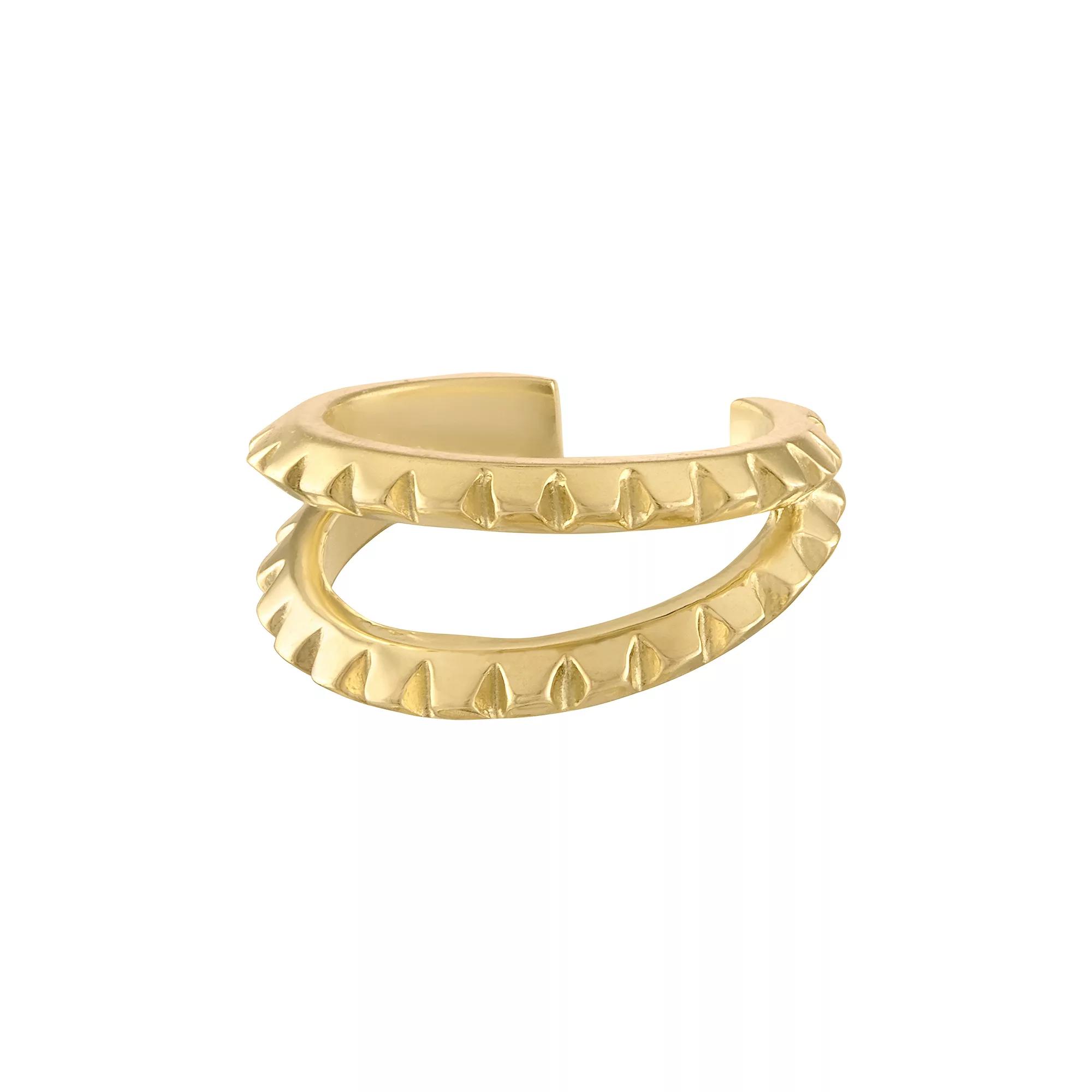 Amella Jewels 10k Gold Curved Spiked Ear Cuff, Women's Product Image