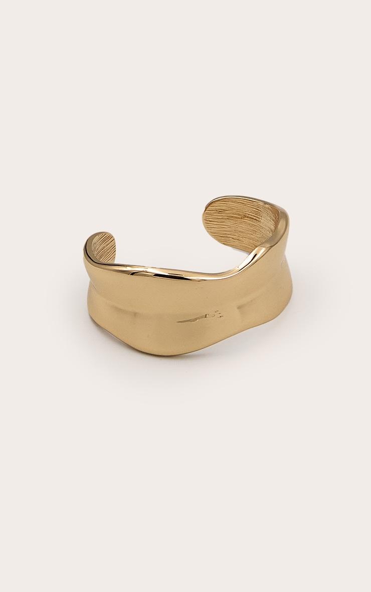 Gold Hammered Edged Cuff Product Image
