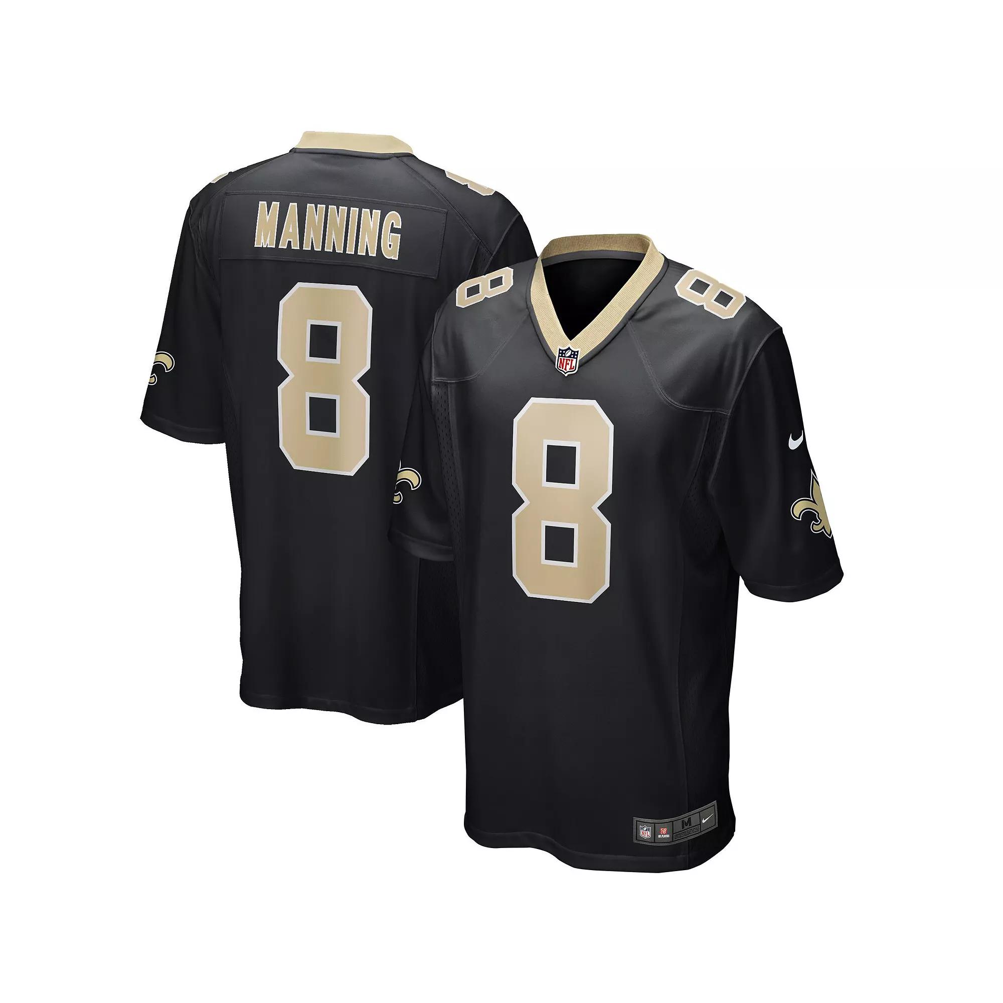 Men's Nike Archie Manning Black New Orleans Saints Game Retired Player Jersey, Size: Medium Product Image