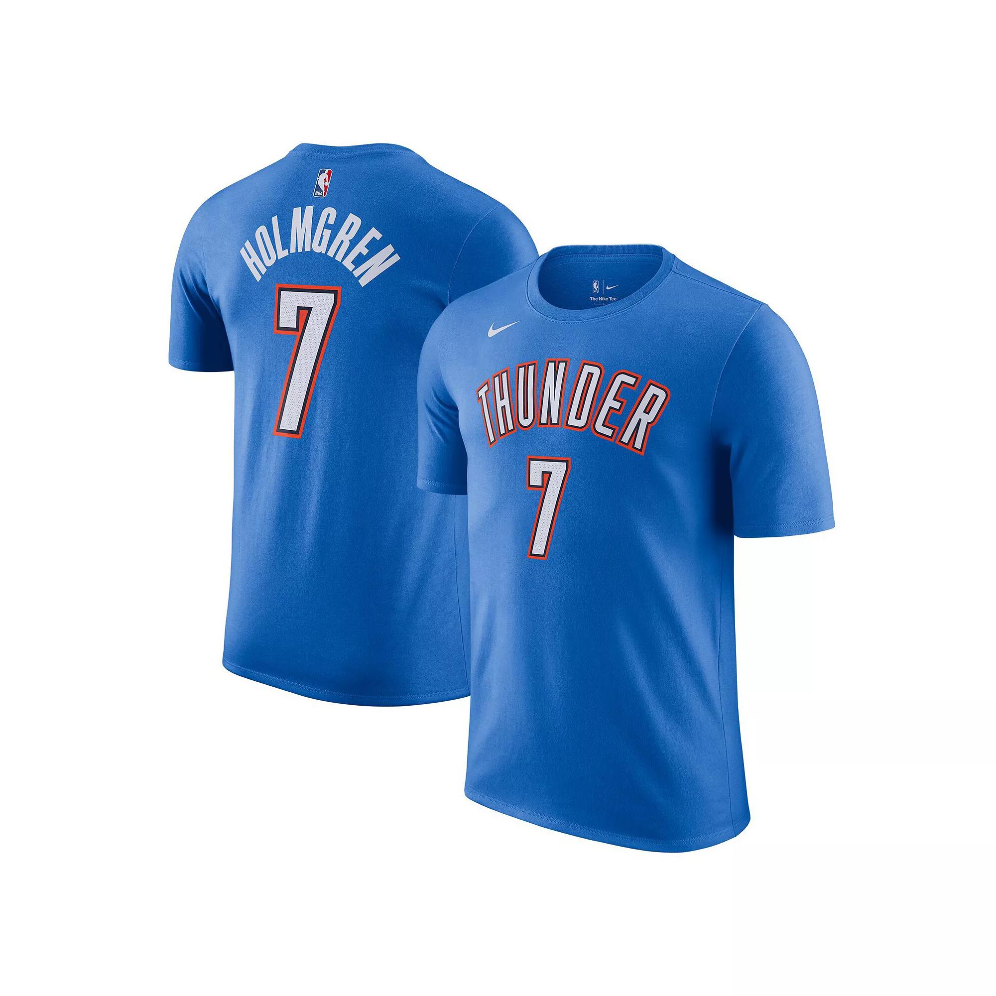 Men's Nike Chet Holmgren Blue Oklahoma City Thunder Icon Edition Name & Number T-Shirt,  Product Image