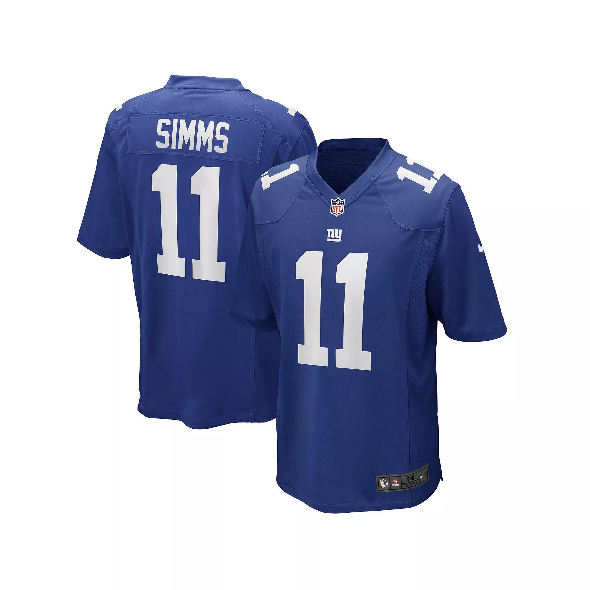 Men's Nike Phil Simms Royal New York Giants Game Retired Player Jersey,  Product Image