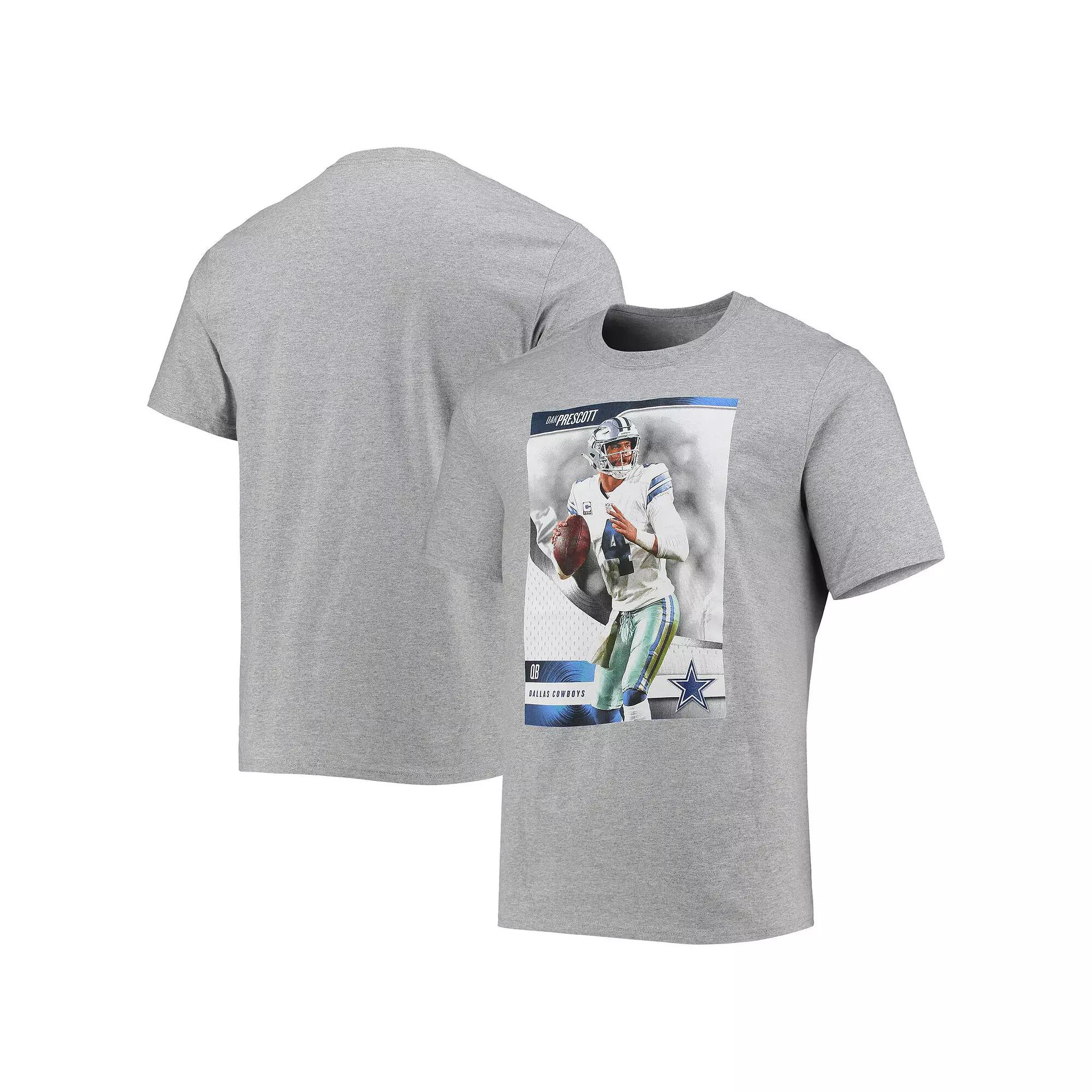 Mens Dak Prescott Heathered Gray Dallas Cowboys Name & Number T-Shirt Product Image