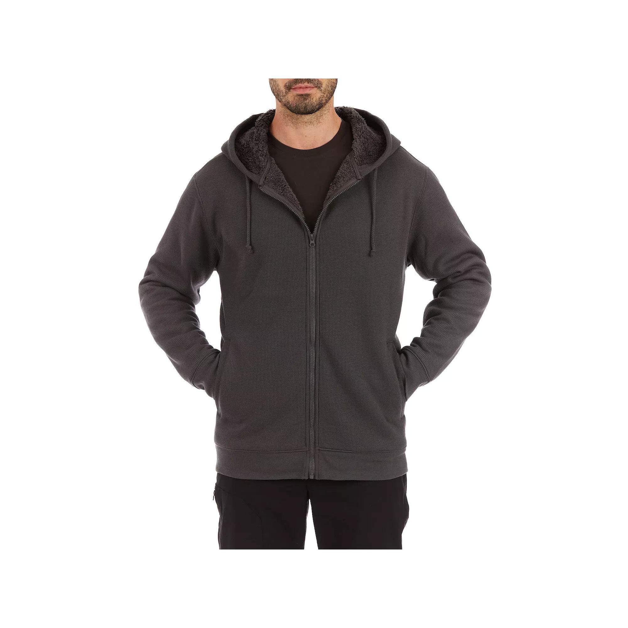 Big & Tall Smith's Workwear Sherpa-Bonded Thermal Knit Hooded Jacket, Men's,  Product Image
