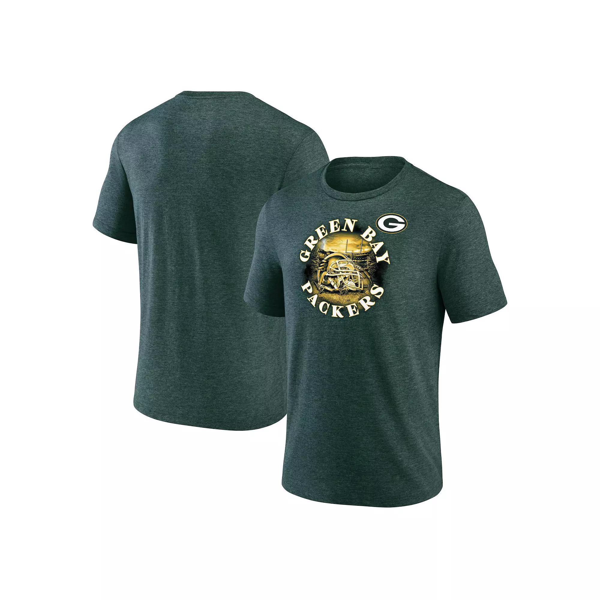 Men's Fanatics Branded Heathered Green Green Bay Packers Sporting Chance T-Shirt,  Product Image