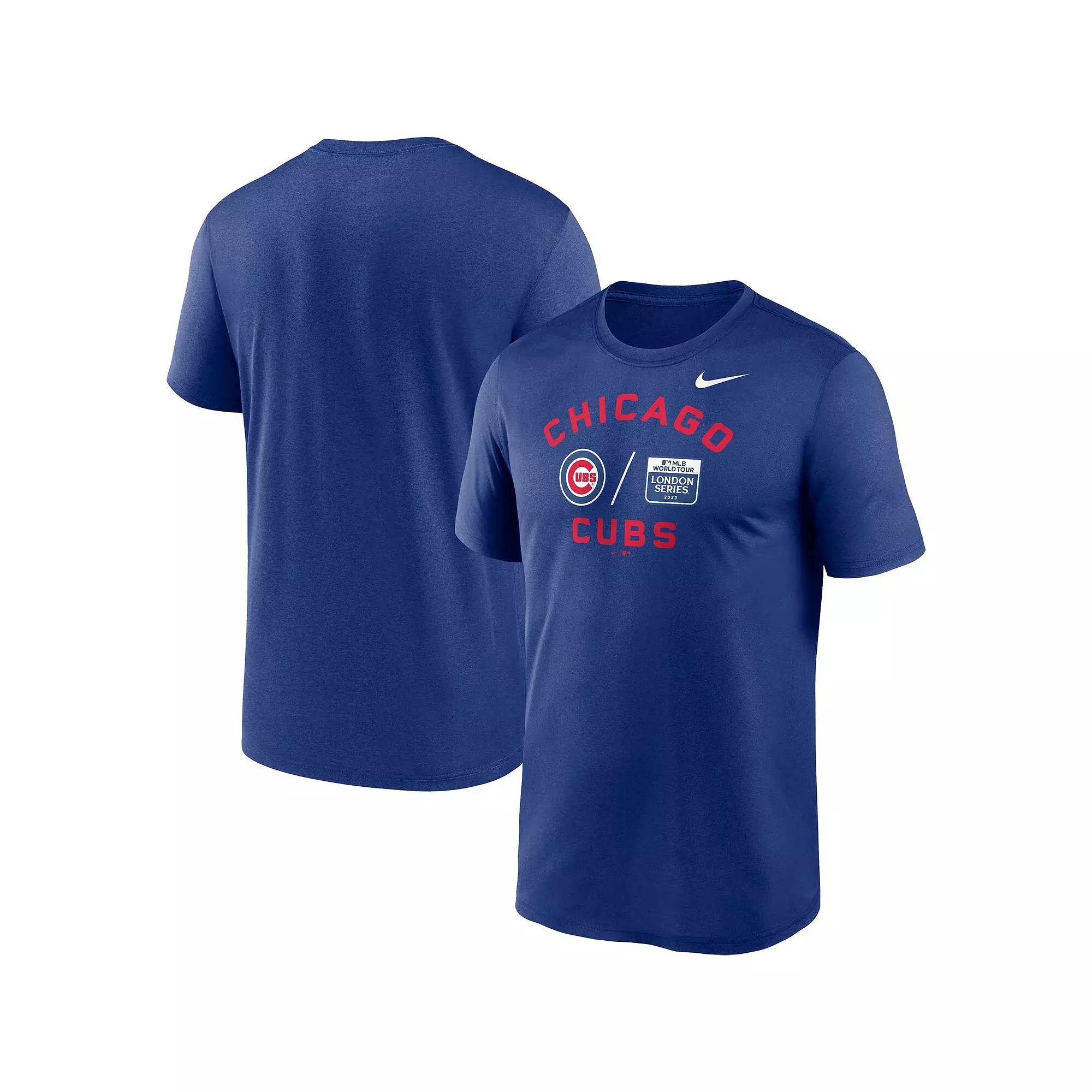 Men's Nike Royal Chicago Cubs 2023 MLB World Tour: London Series Legend Performance T-Shirt, Size: Medium, Blue Product Image