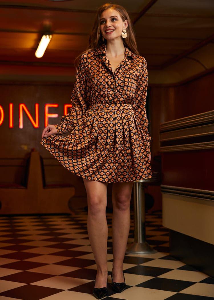 Playful Past Long Sleeve Blouse Product Image