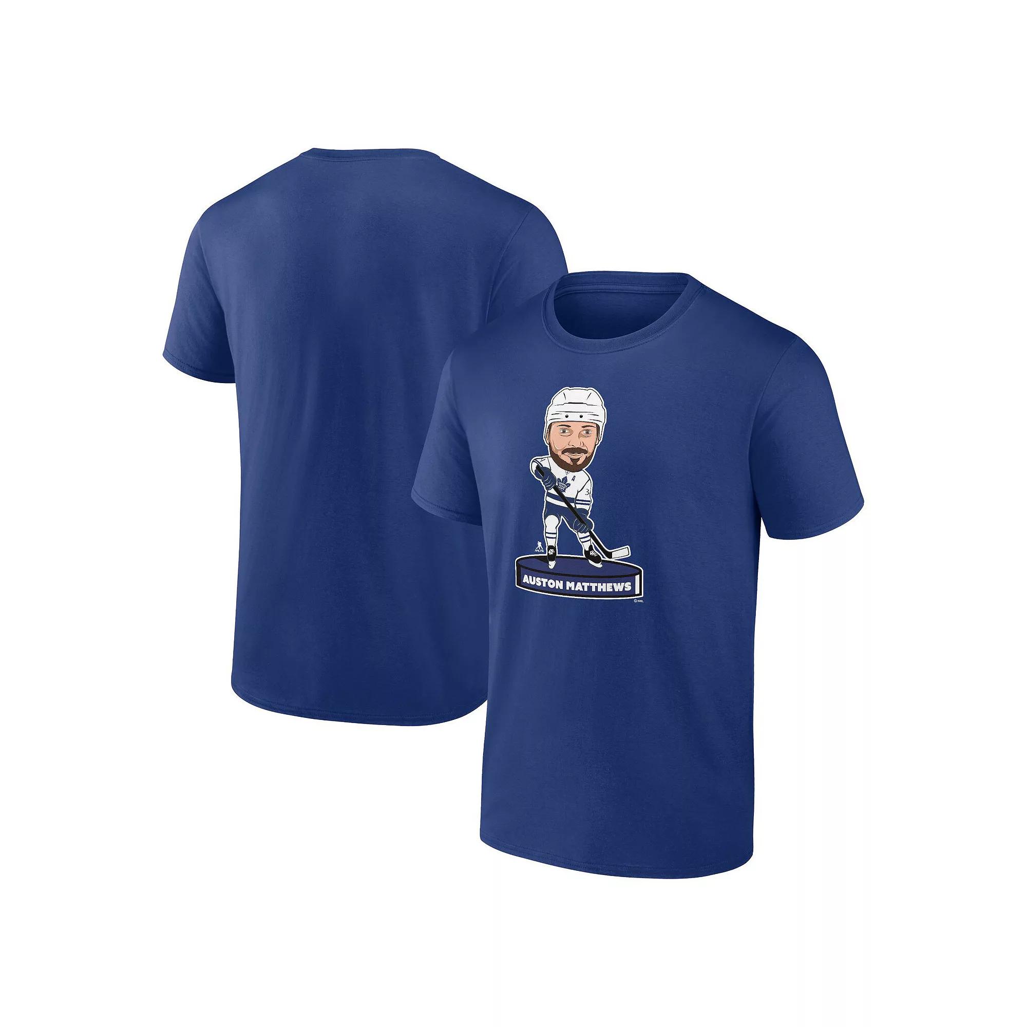 Men's Fanatics Branded Auston Matthews Blue Toronto Maple Leafs Player Bobblehead T-Shirt,  Product Image
