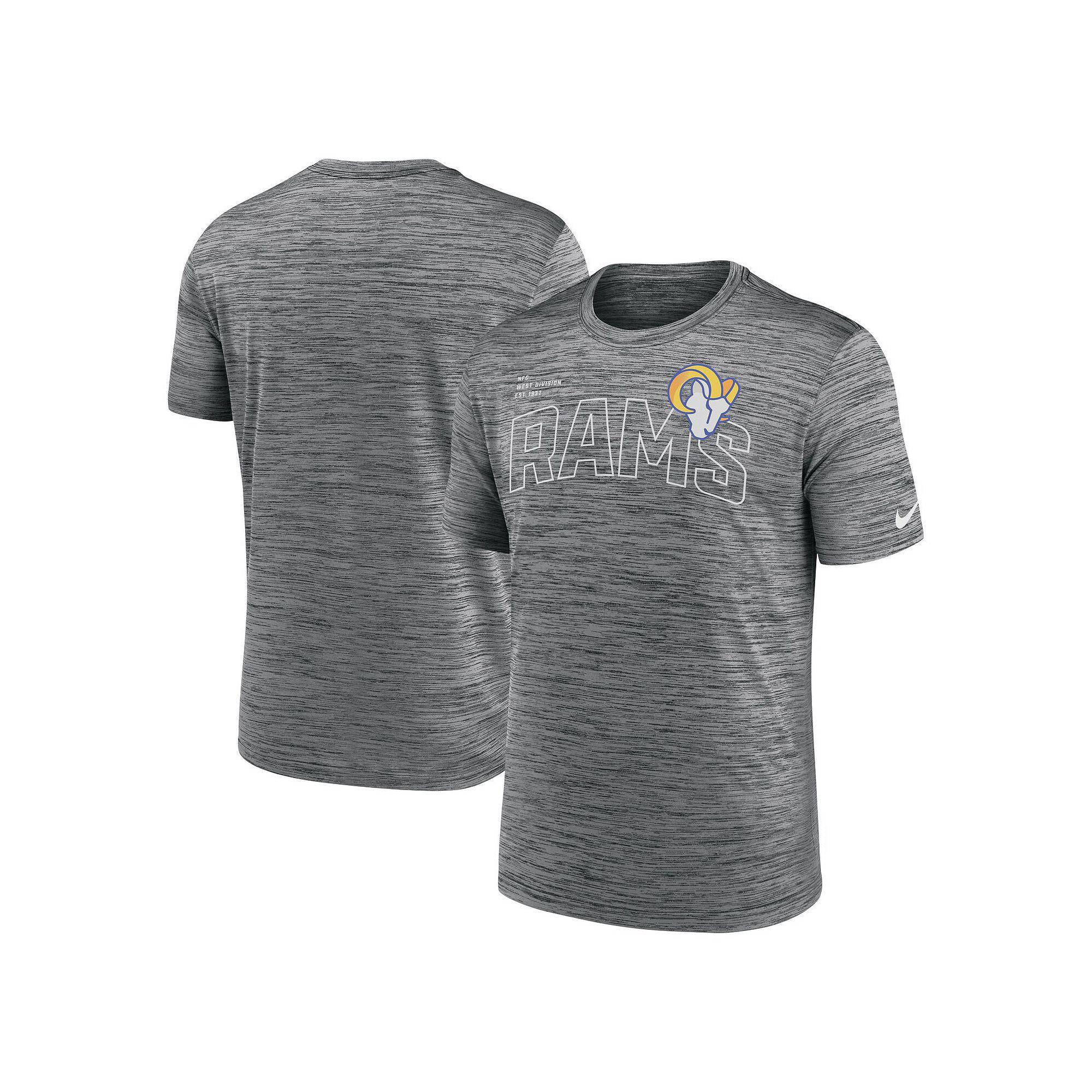 Men's Nike Anthracite Los Angeles Rams Velocity Arch Performance T-Shirt,  Product Image