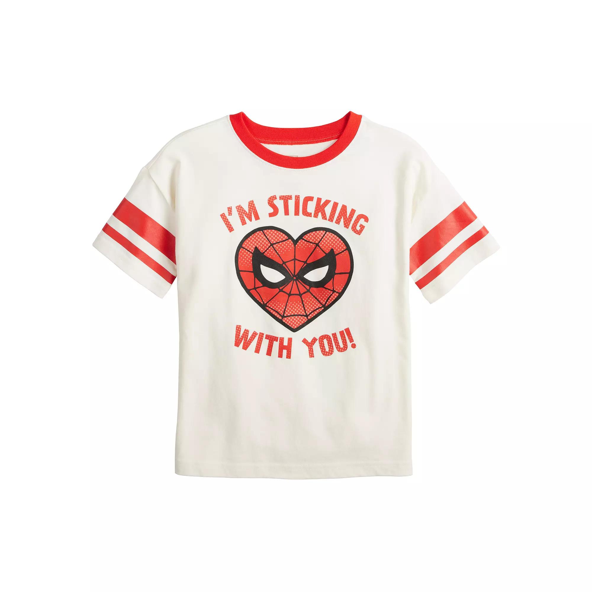 Boys 4-12 Jumping Beans® Marvel Spider-Man Sticking With You Graphic Tee, Boy's, Size: 10, Ivory With You Product Image