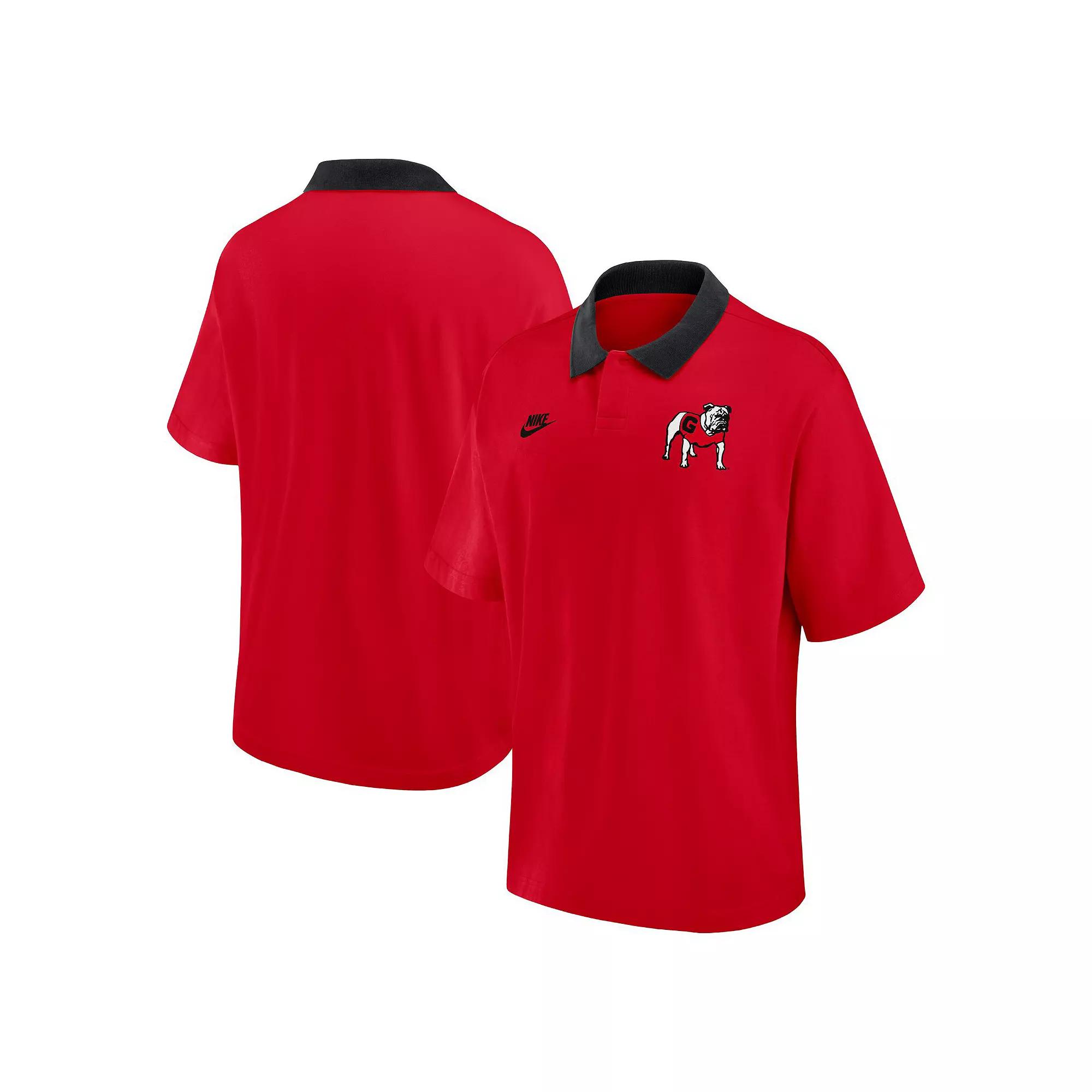 Men's Nike Red Georgia Bulldogs Legacy Jersey Club Polo,  Product Image