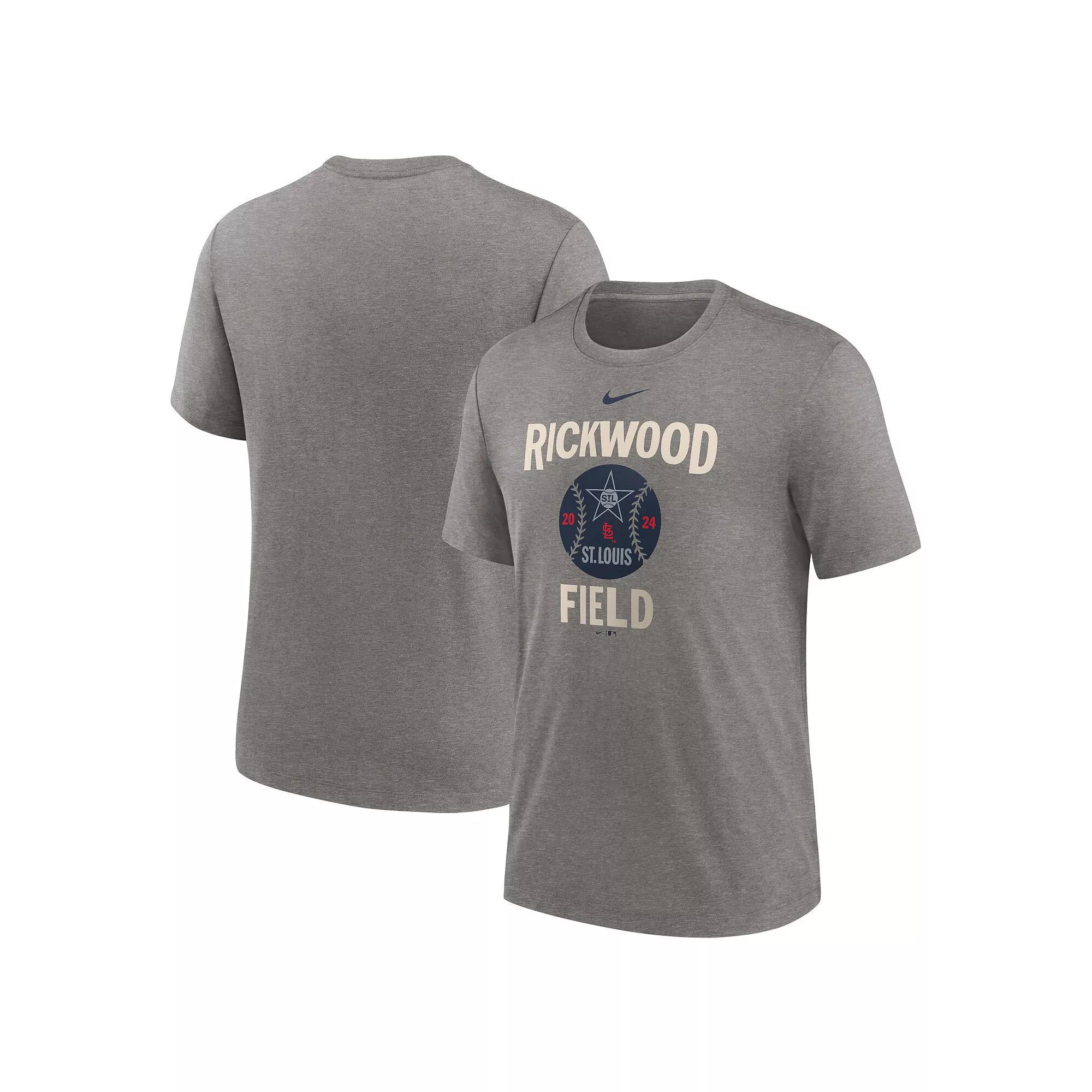 Men's Nike Heather Charcoal St. Louis Cardinals 2024 Rickwood Classic Tri-Blend T-Shirt, Size: 2XL Product Image