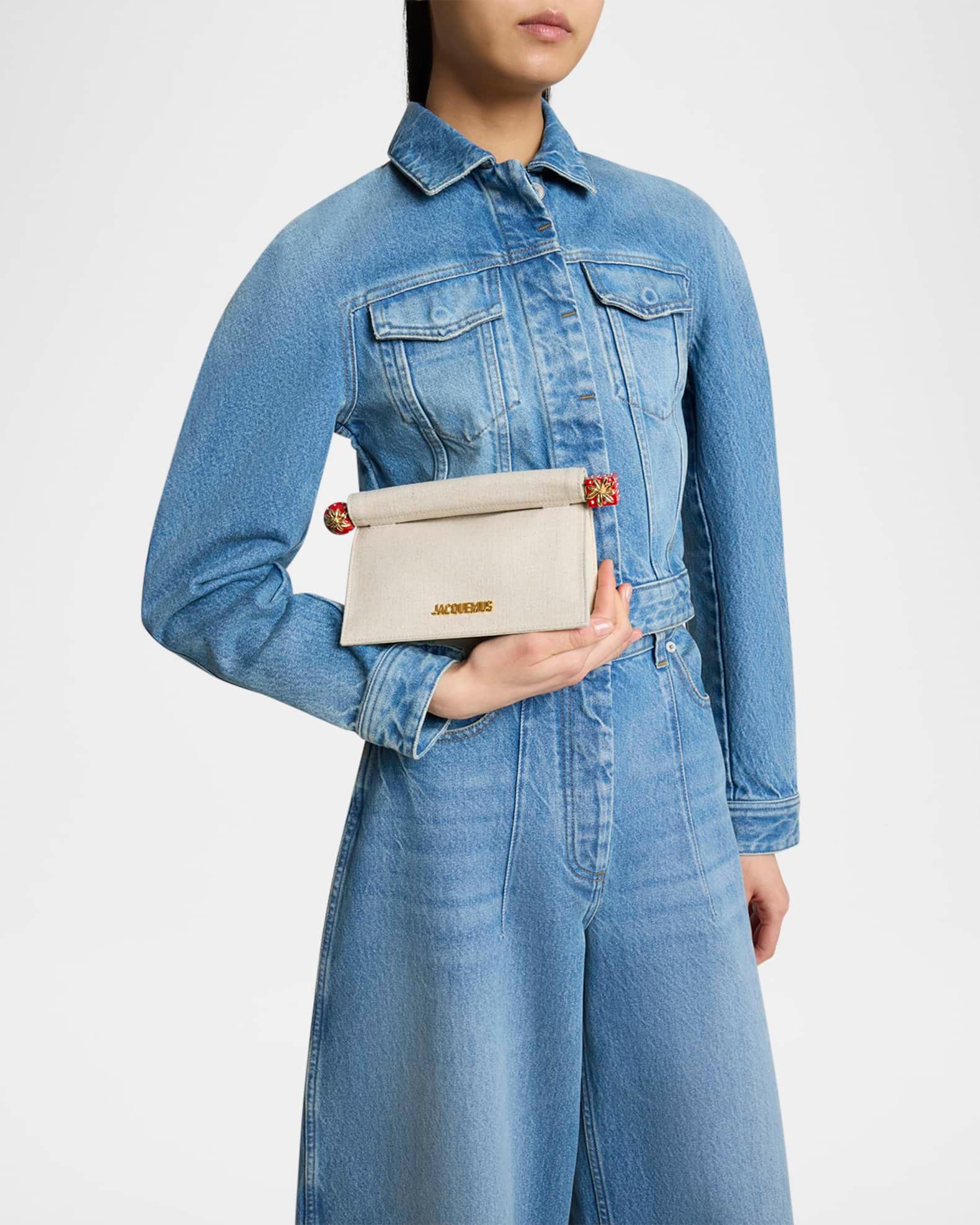 La Petit Rond Carré Linen Clutch Bag  Product Image