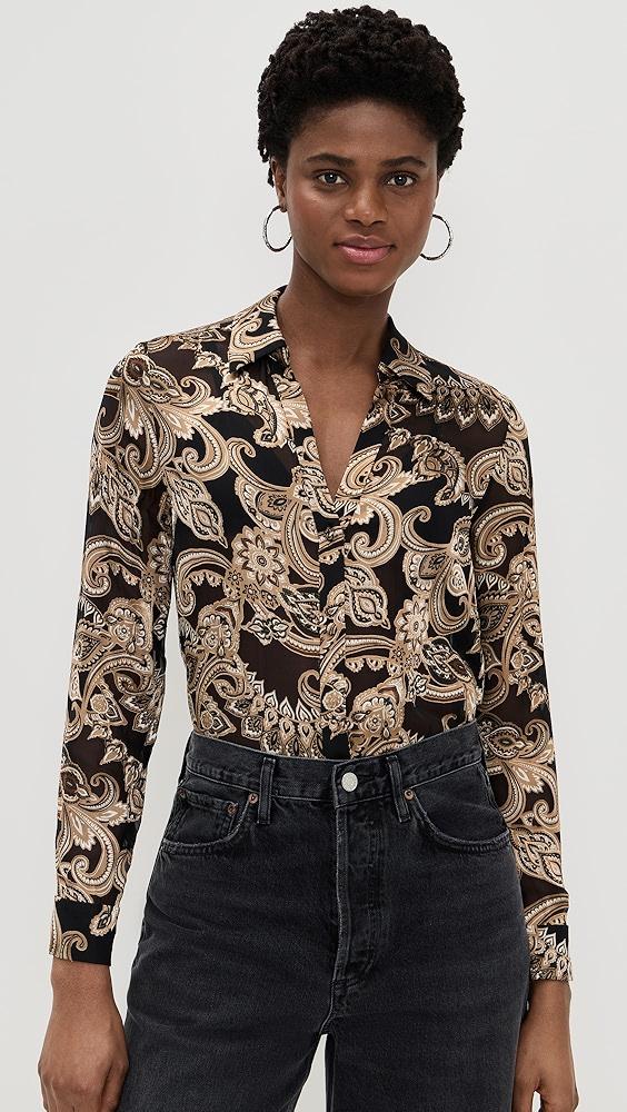 alice + olivia Eloise Button Down Blouse | Shopbop Product Image