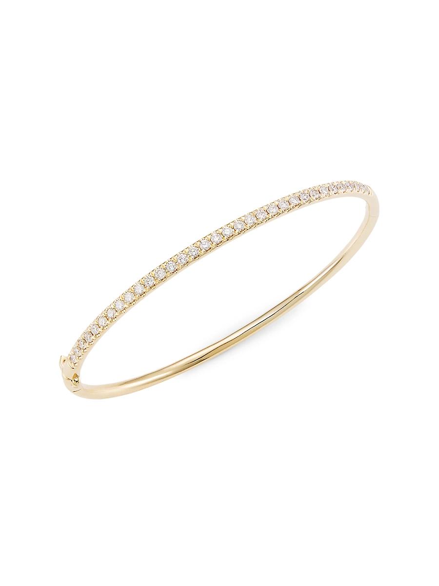 Womens 14K Yellow Gold & 0.88 TCW Diamond Bangle Product Image