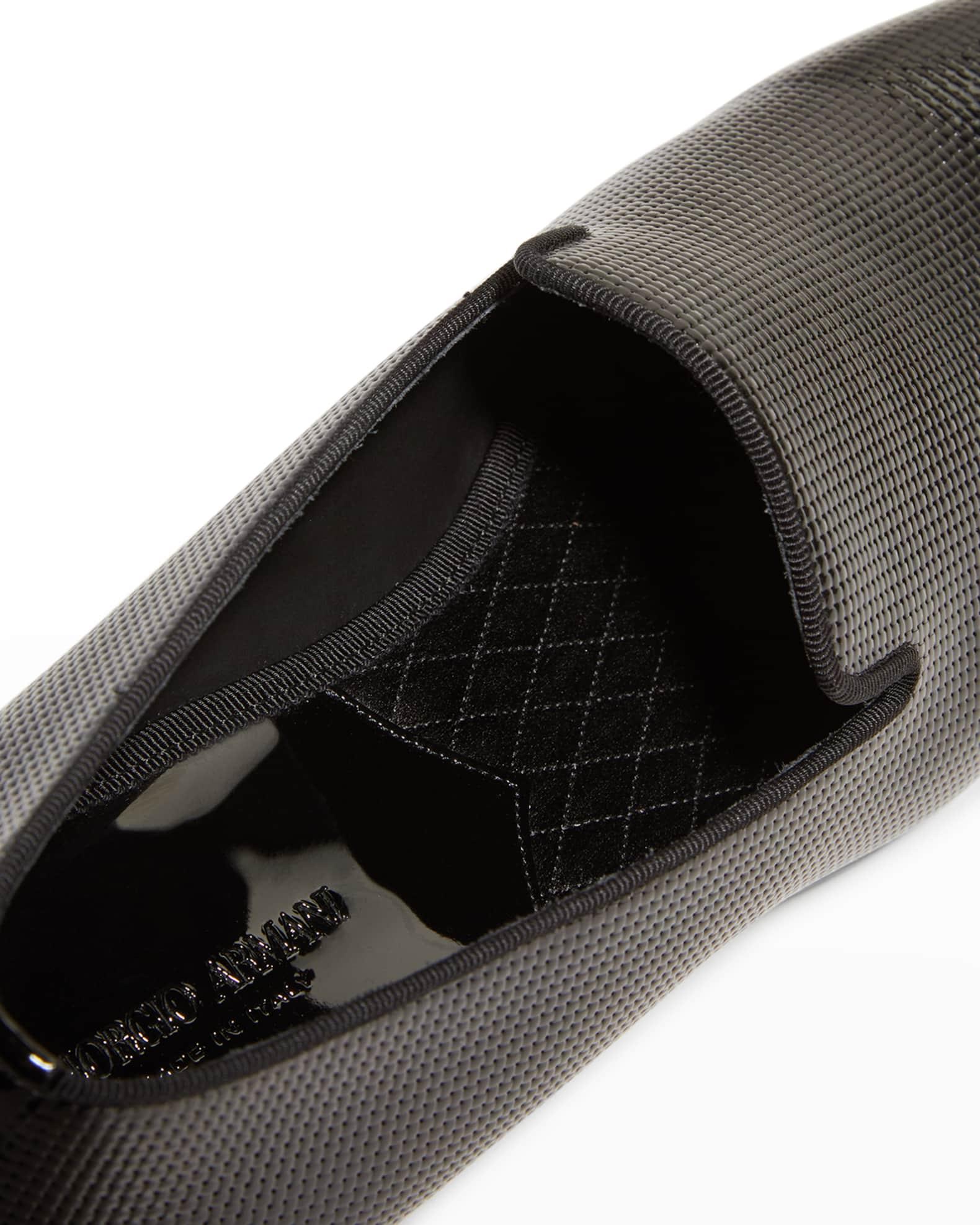 Men's Textured Leather Formal Loafers Product Image