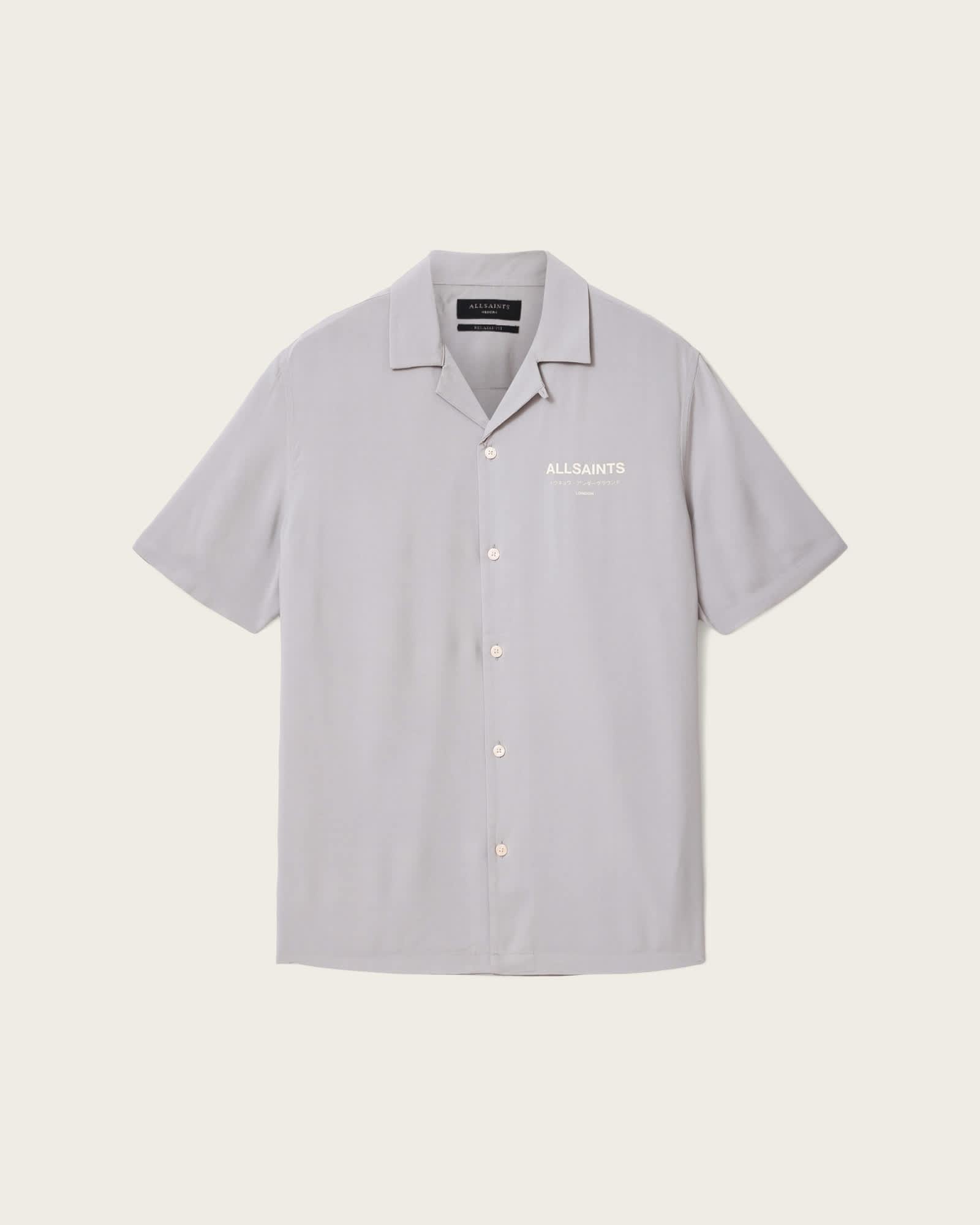 Underground Relaxed Fit Logo Shirt CLOUDED GREY | ALLSAINTS US Product Image