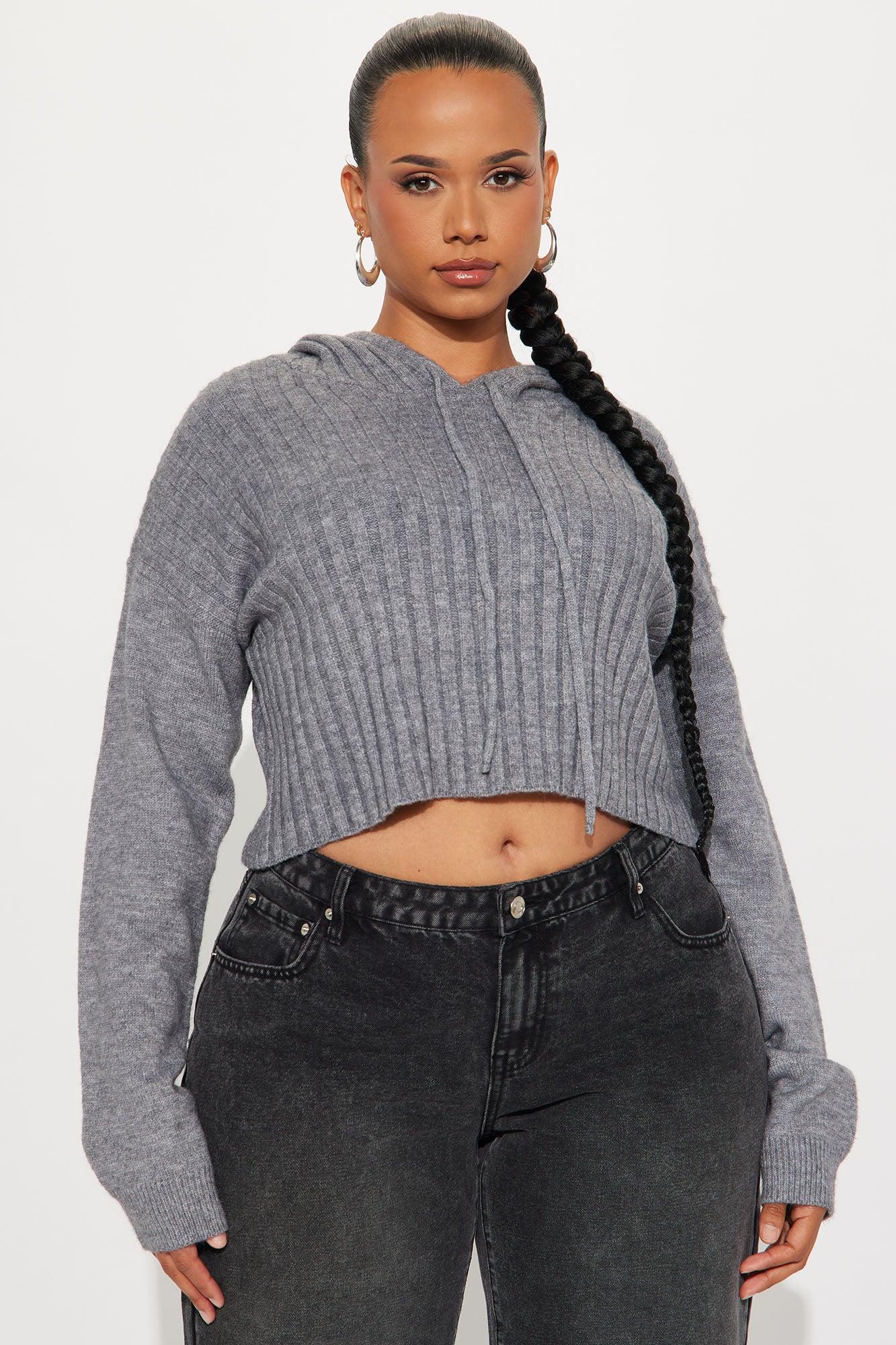 Coco Hooded Sweater - Charcoal Female Product Image