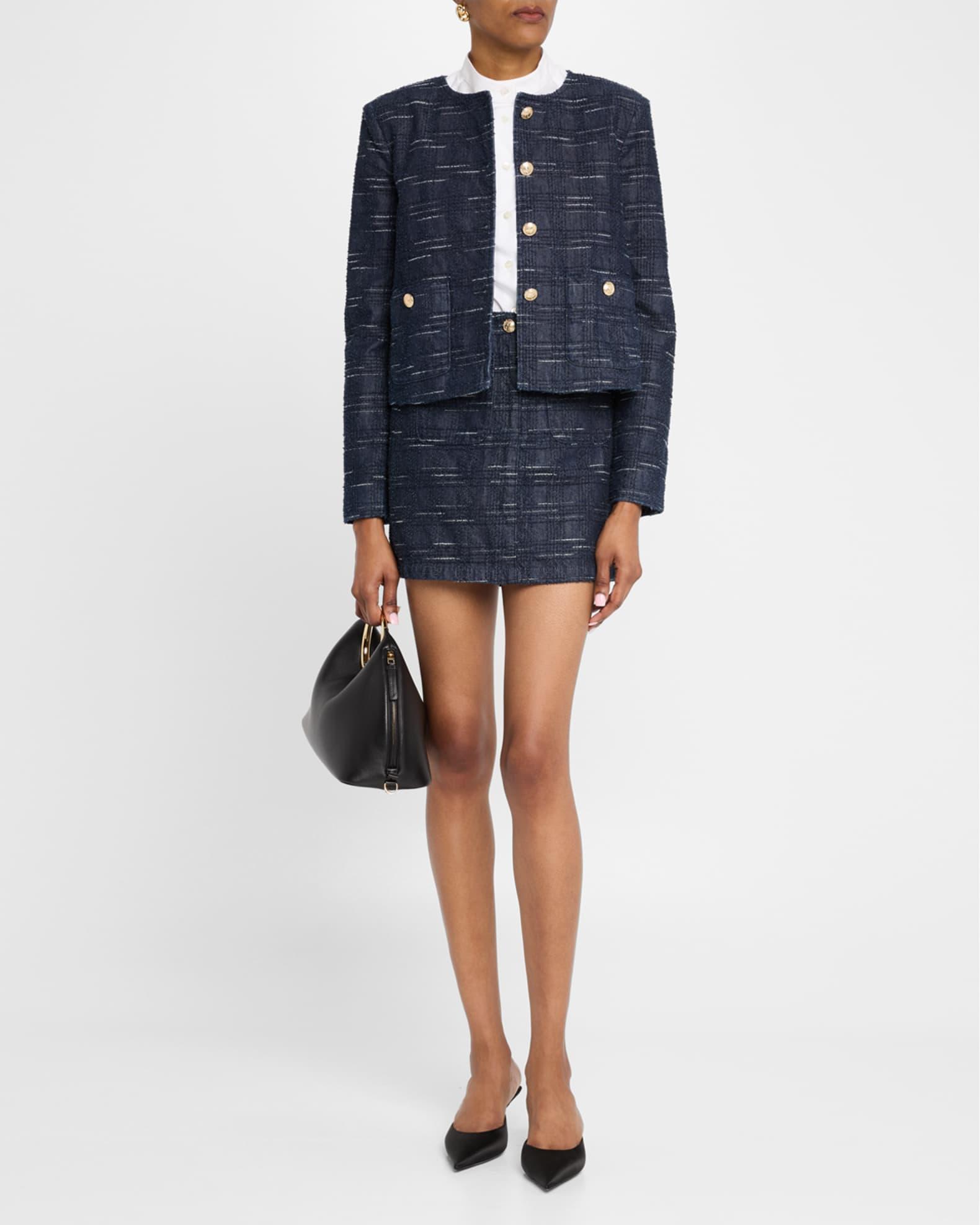 Button-Down Denim Jacquard Jacket Product Image