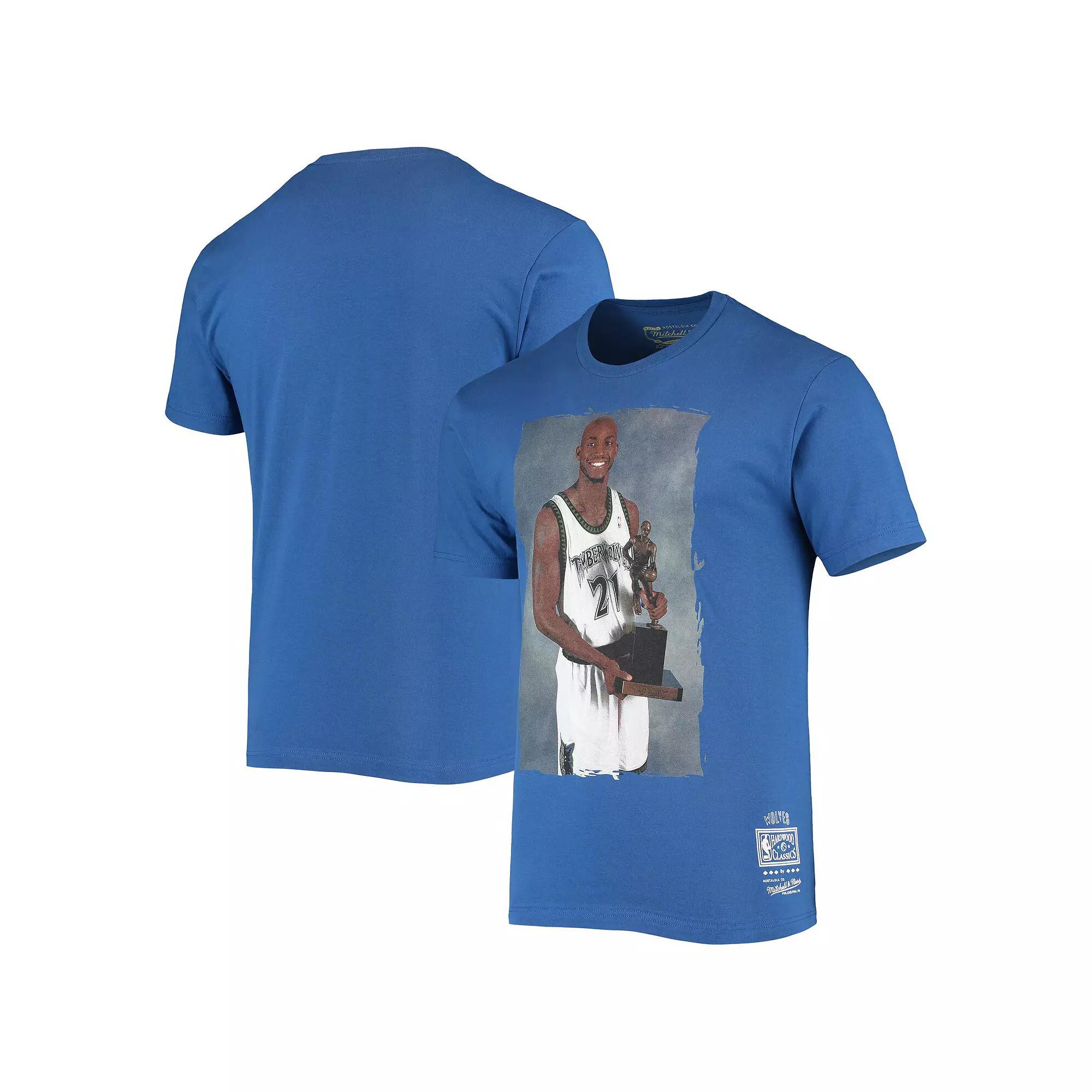 Men's Mitchell & Ness Kevin Garnett Blue Minnesota Timberwolves Hardwood Classics Hall of Fame Class of 2020 T-Shirt, Size: Small Product Image