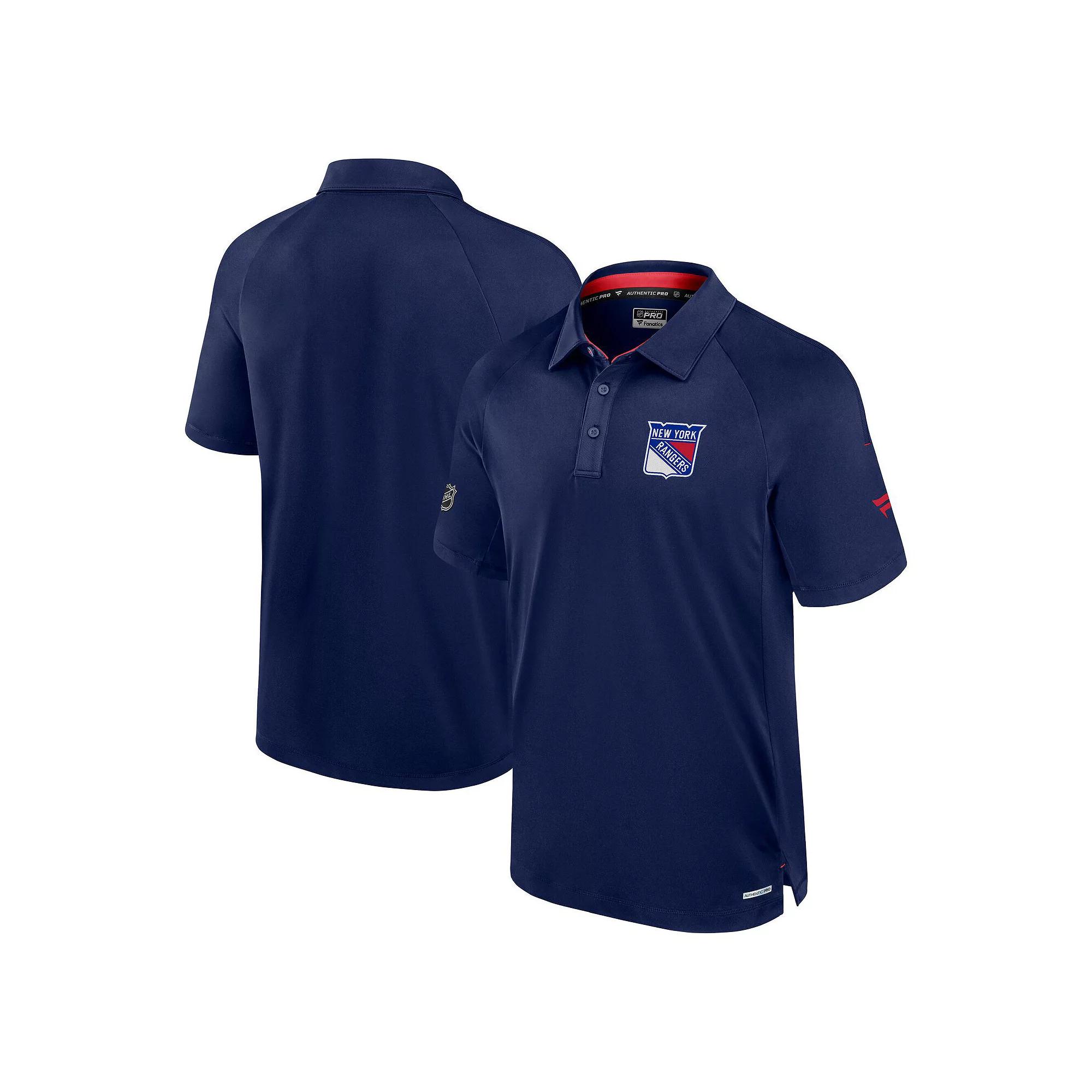 Men's Fanatics Navy Columbus Blue Jackets Authentic Pro Rink Raglan Polo,  Product Image