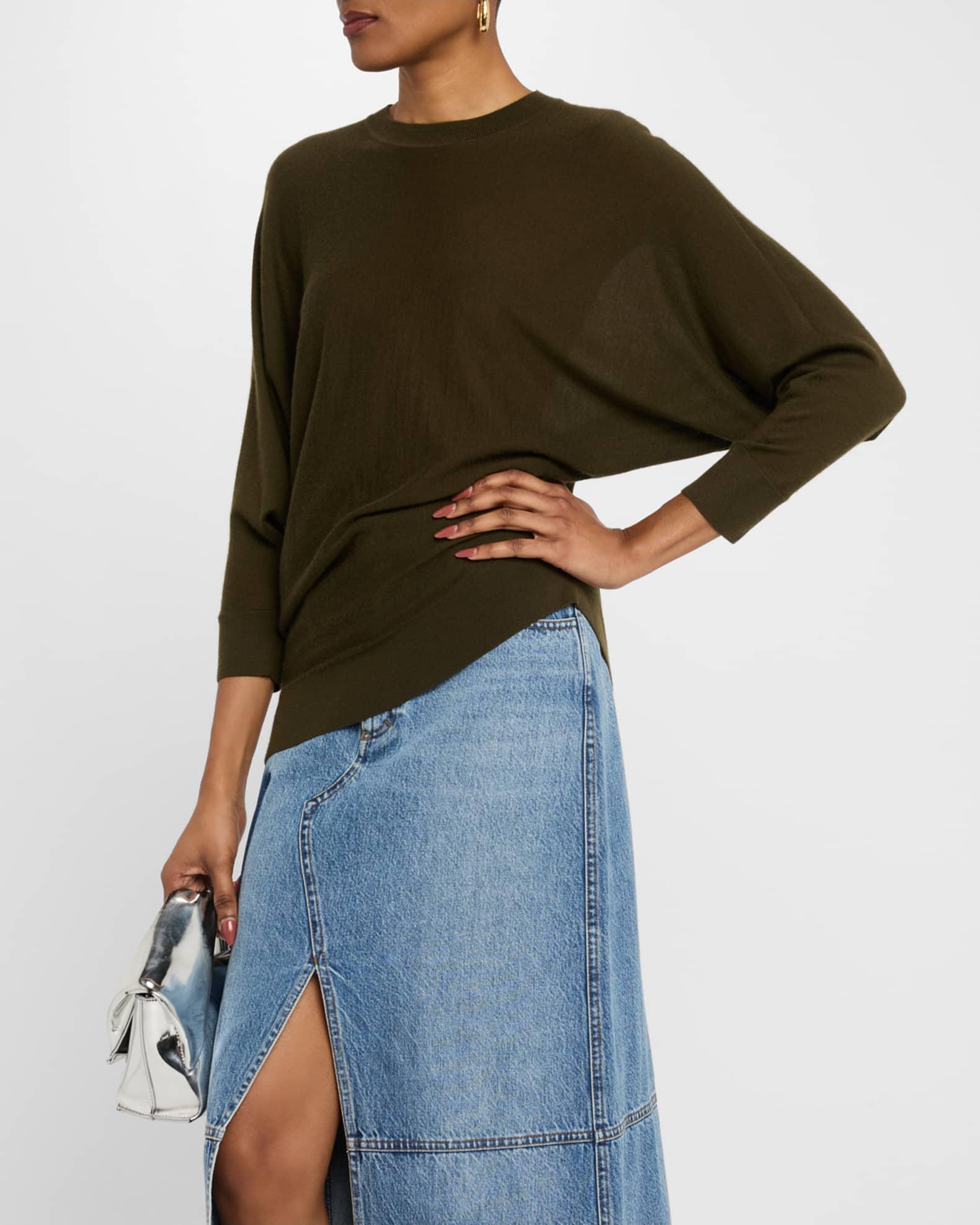 Asymmetrical Cashmere Knit Pullover Product Image