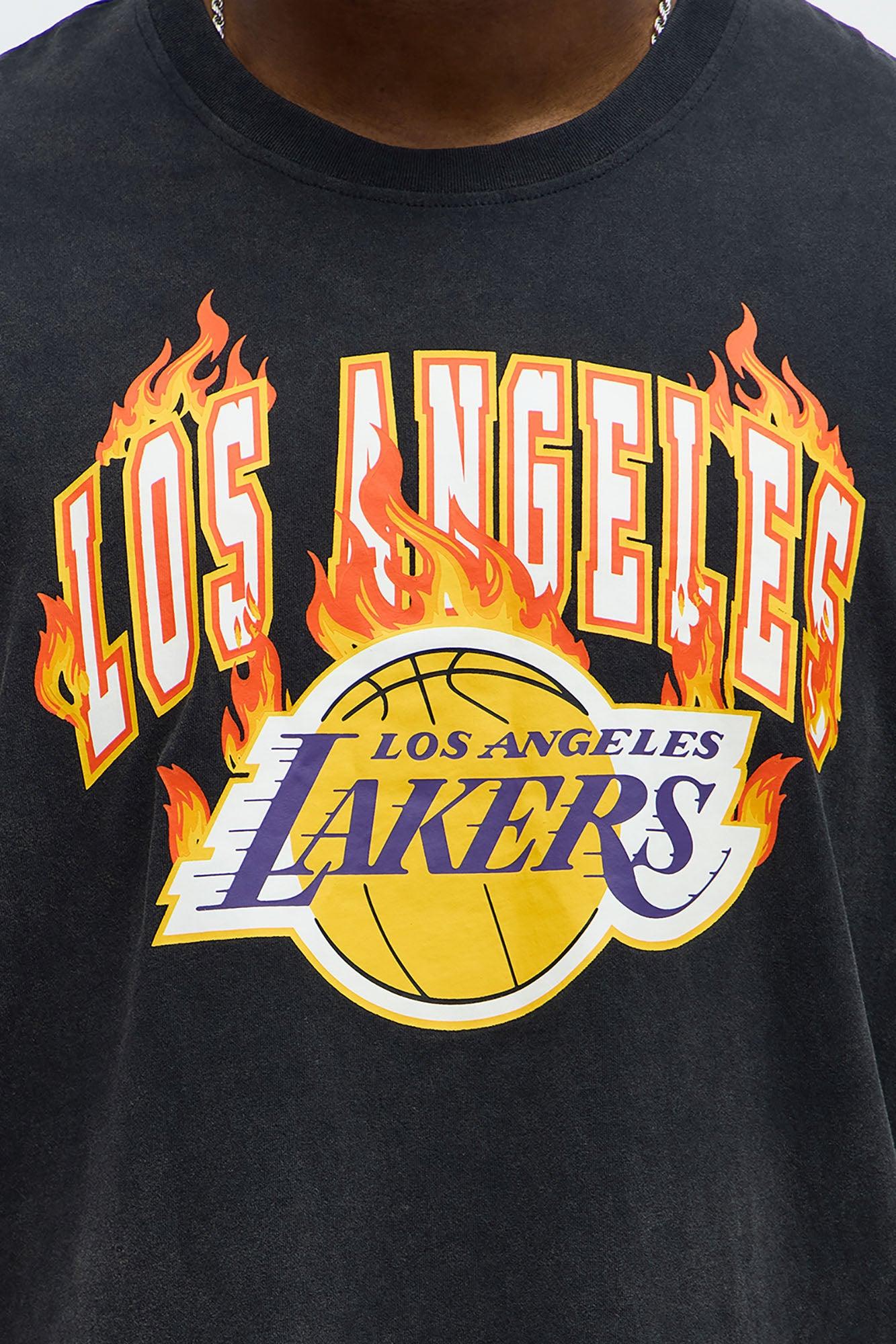 Lakers Slam Jam Oversized Short Sleeve Tee - Black Male Product Image