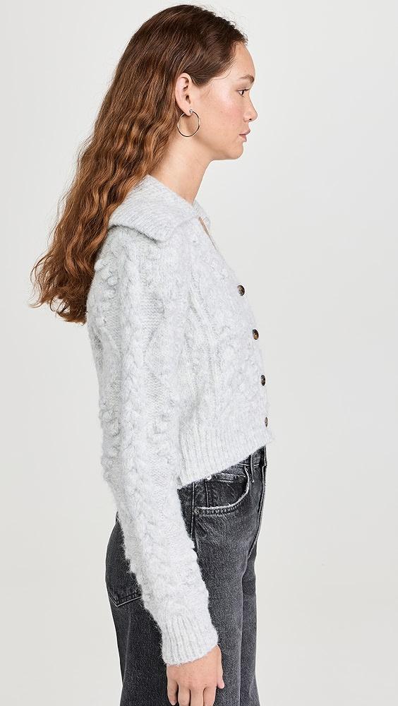 LE JEAN Cable Knit Cardigan | Shopbop Product Image