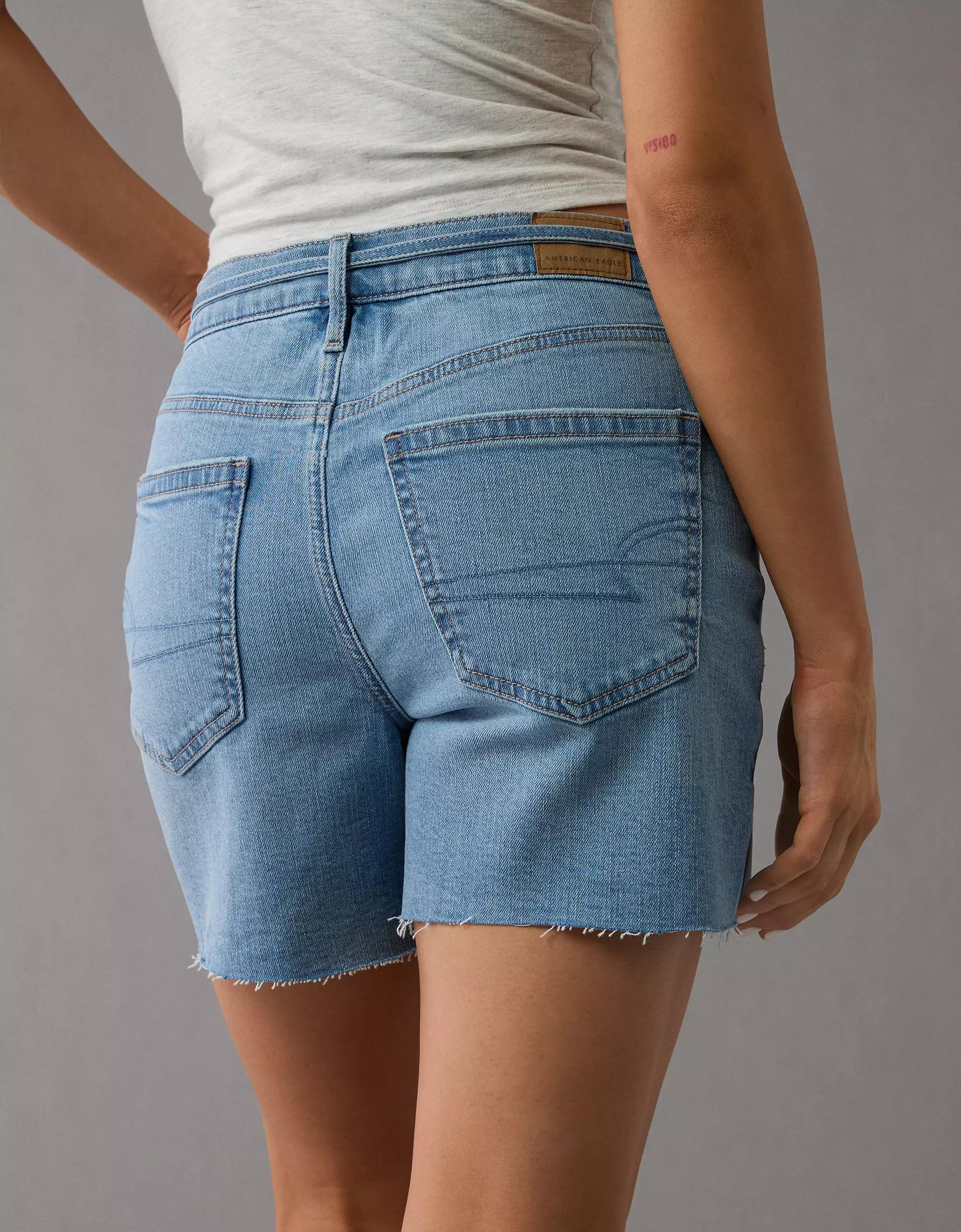 AE 6" Strigid Super High-Waisted Relaxed Denim Short Product Image
