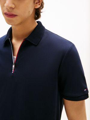 Regular Fit Interlock Zip Polo Product Image