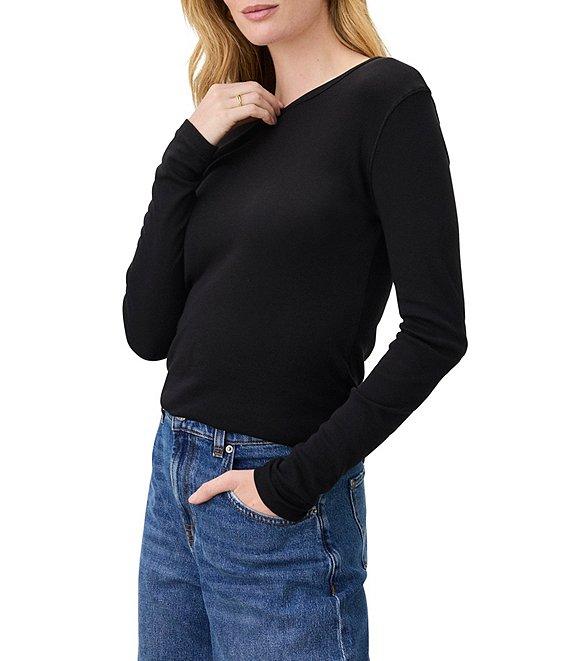 Splendid Knit Classic Crew Neck Long Sleeve Tee Product Image