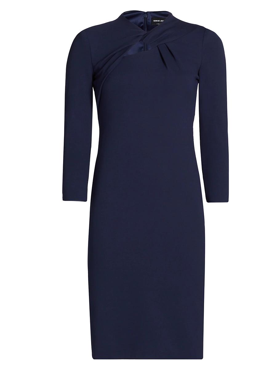 Womens Twist Neck Jersey Dress Product Image