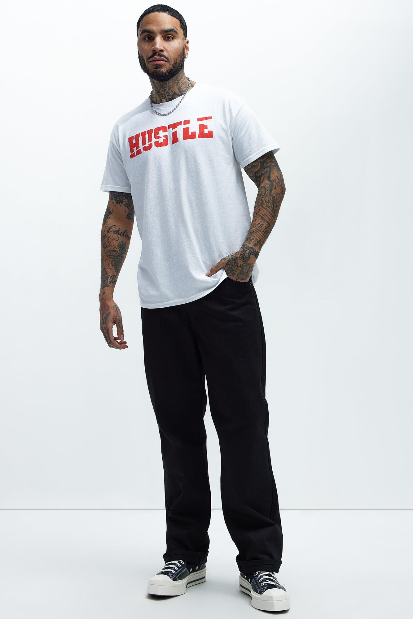 Hustle Fast Short Sleeve Tee - White Product Image