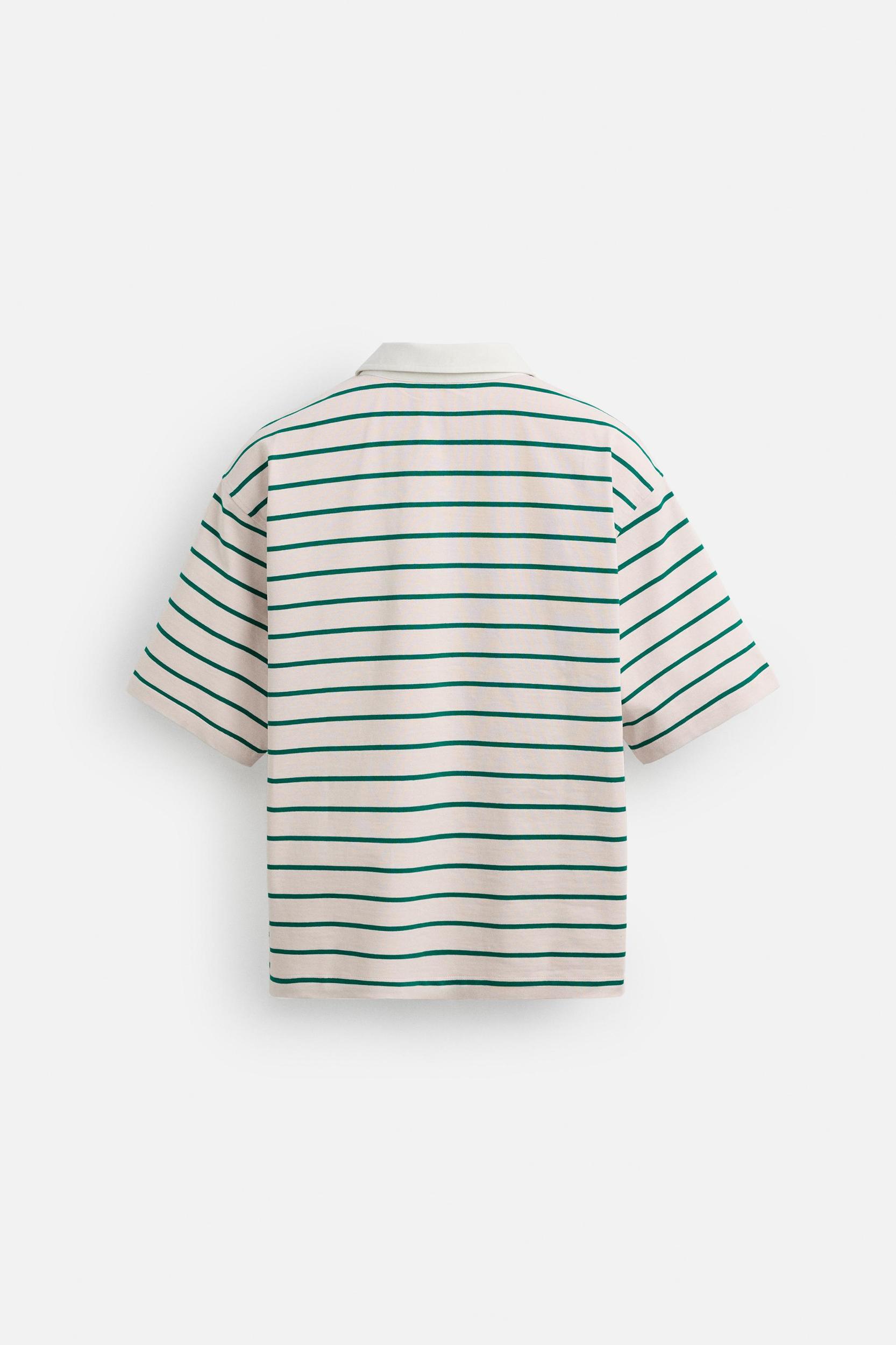 STRIPED RELAXED FIT POLO SHIRT Product Image