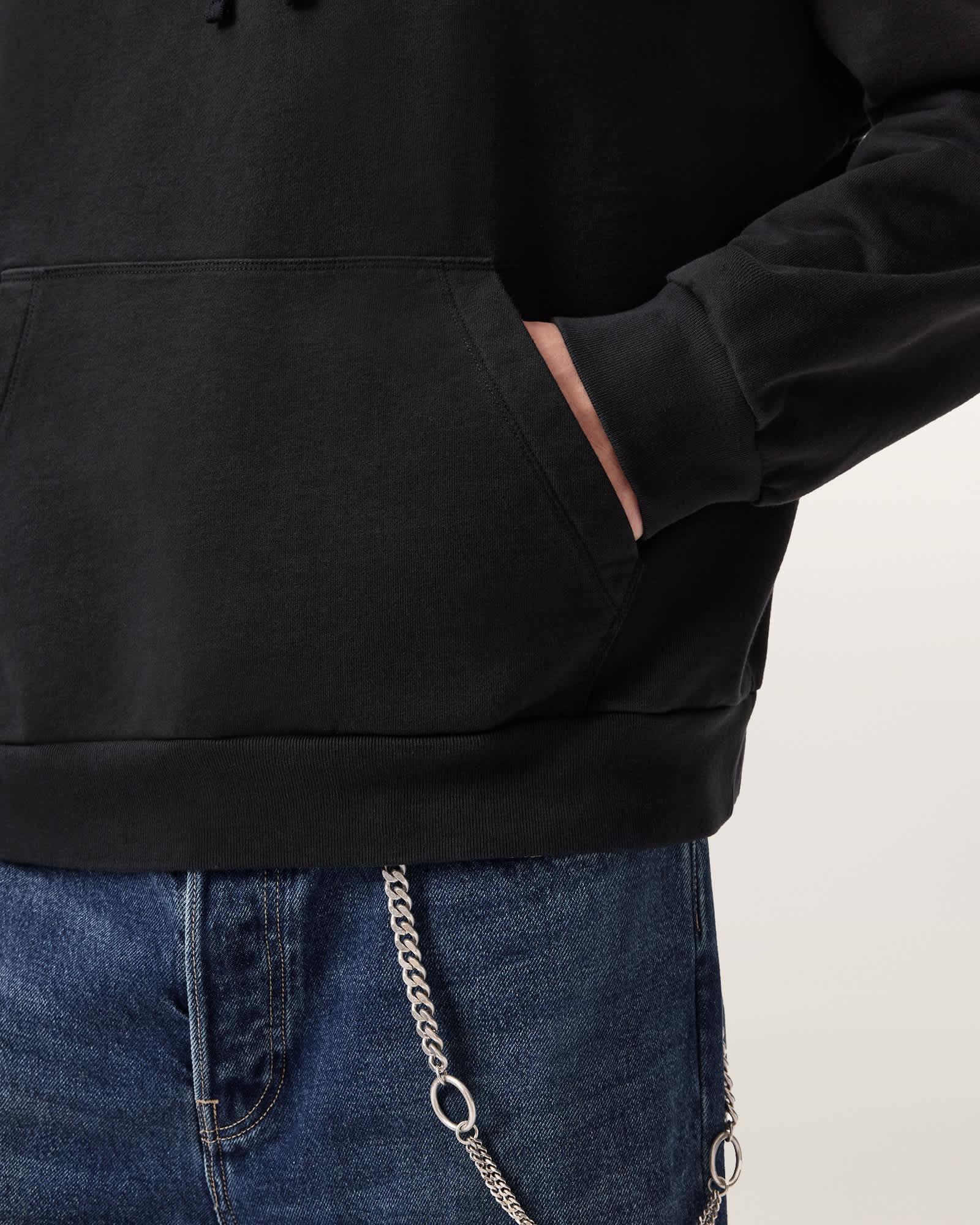 Snakehead Graphic Hoodie Washed Black | ALLSAINTS US Product Image
