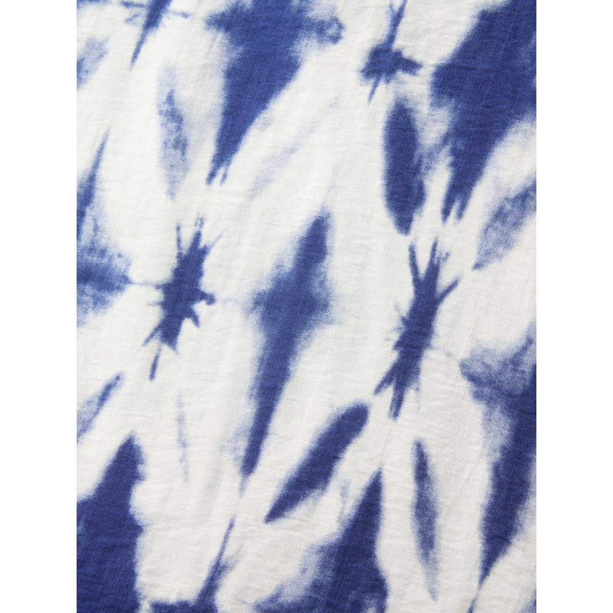 Plus Size Tie Dye Front-Tie Kimono Women Indigo Tie knot Loose Vacation Kimonos BloomChic 28/5X Product Image