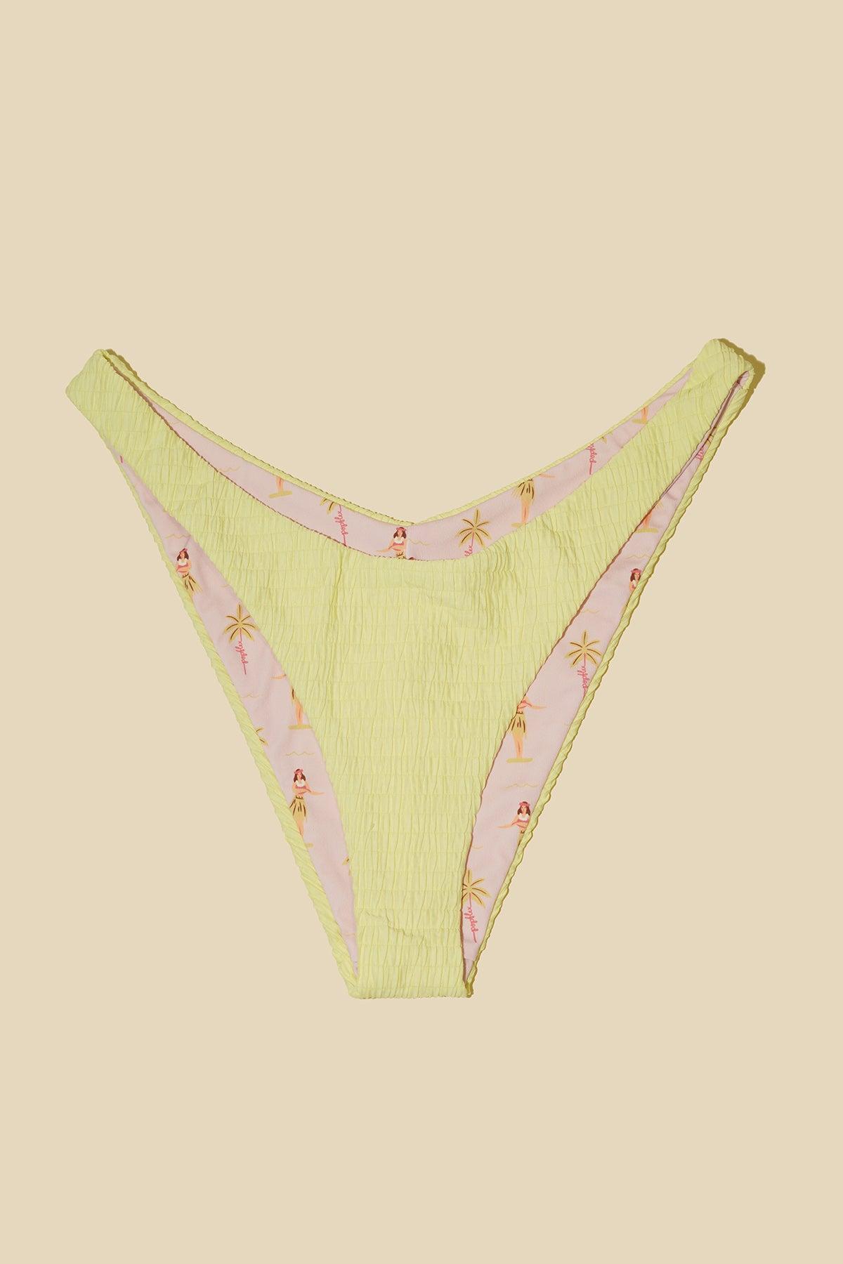 Seascape Reversible Bikini Bottom - Lemon Drop Dilly Product Image