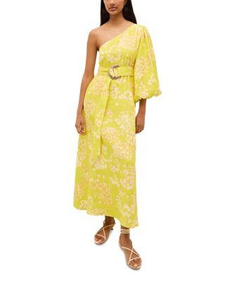 Printed One Shoulder Maxi Dress Product Image