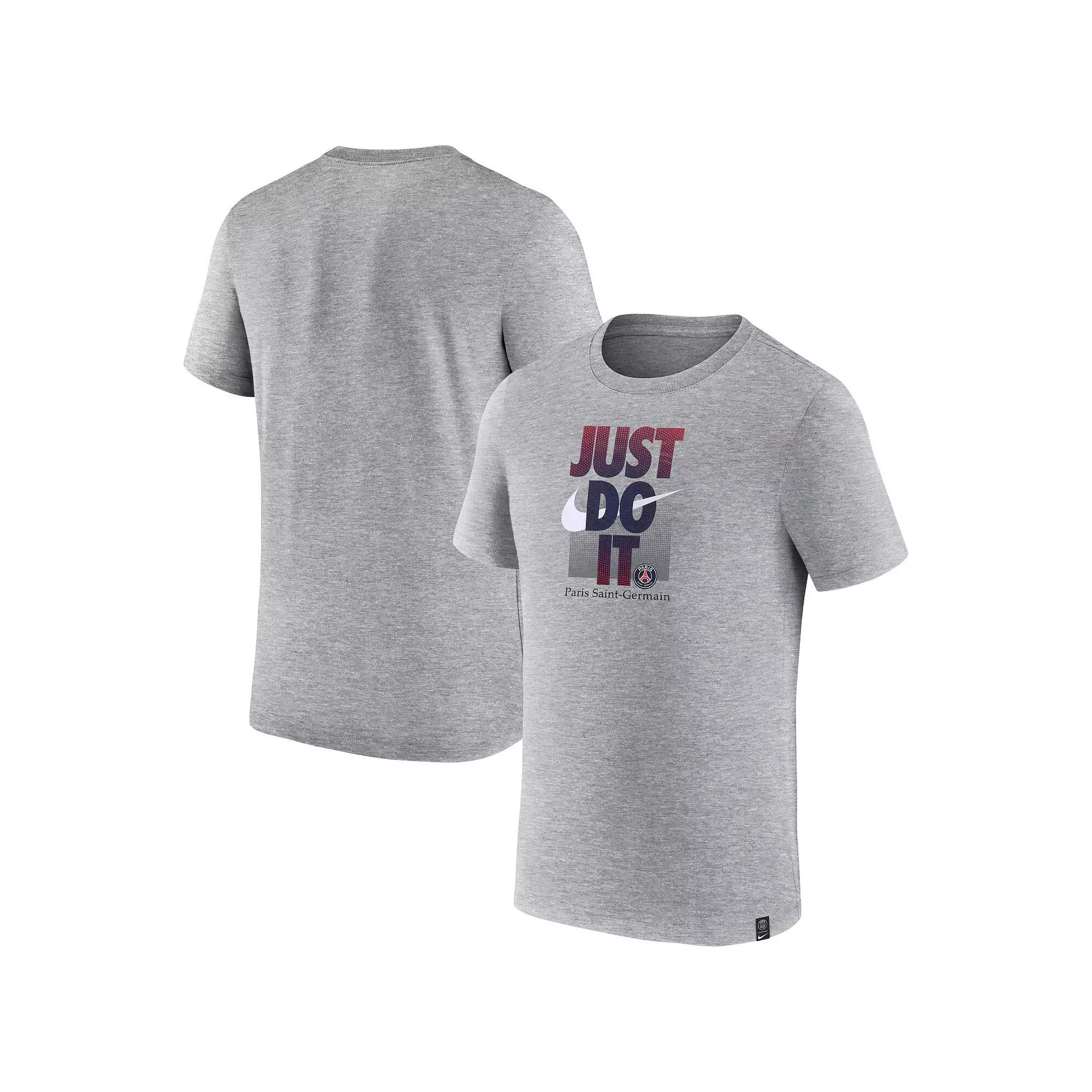 Men's Nike Gray Paris Saint-Germain Just Do It T-Shirt, Size: Small, Psg Grey Product Image