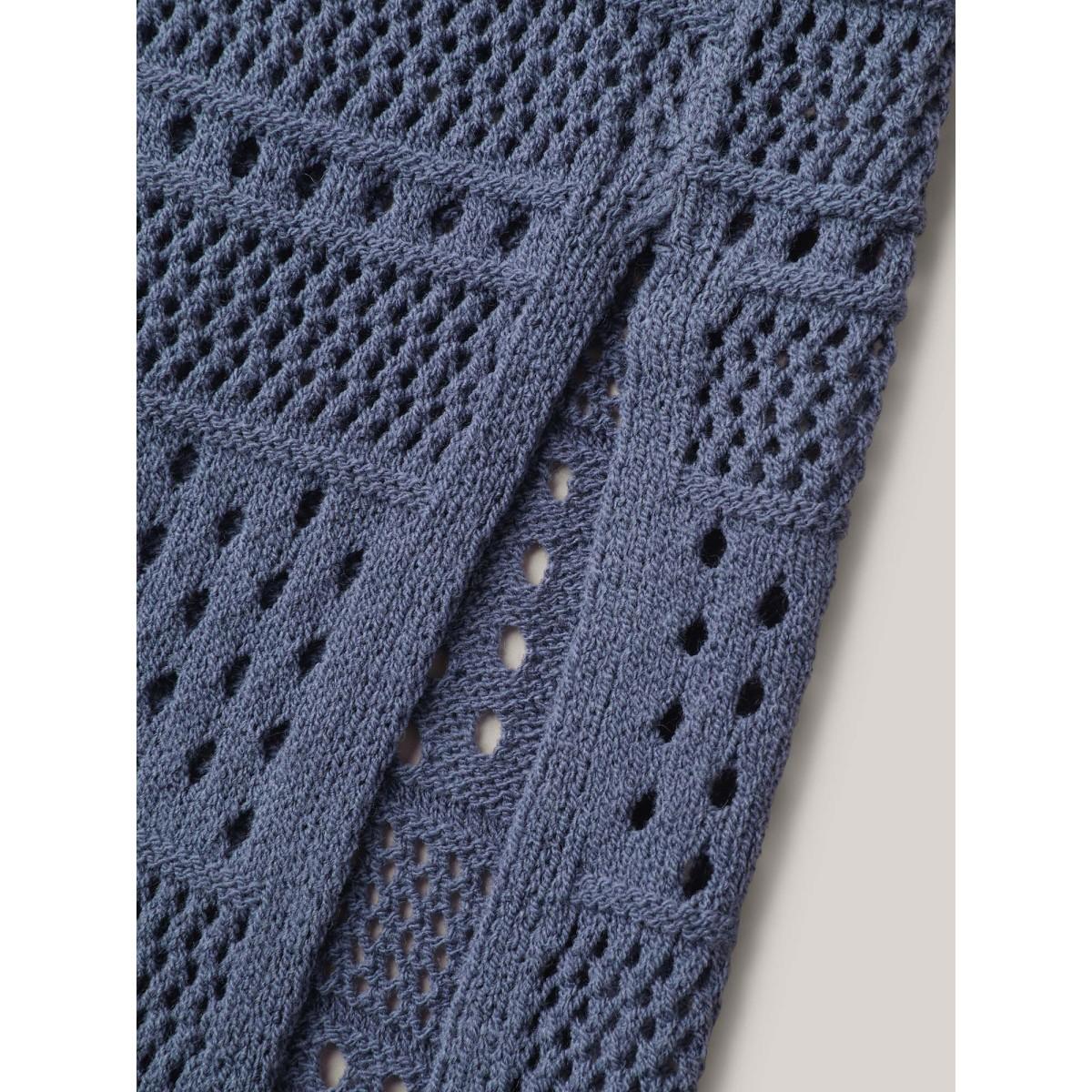 Plus Size Cut-Out Tied Solid Swim Cover-Up Women's Swimwear SlateGray Beach Loose Tie knot Curve Swim Cover Ups BloomChic 10/M Product Image