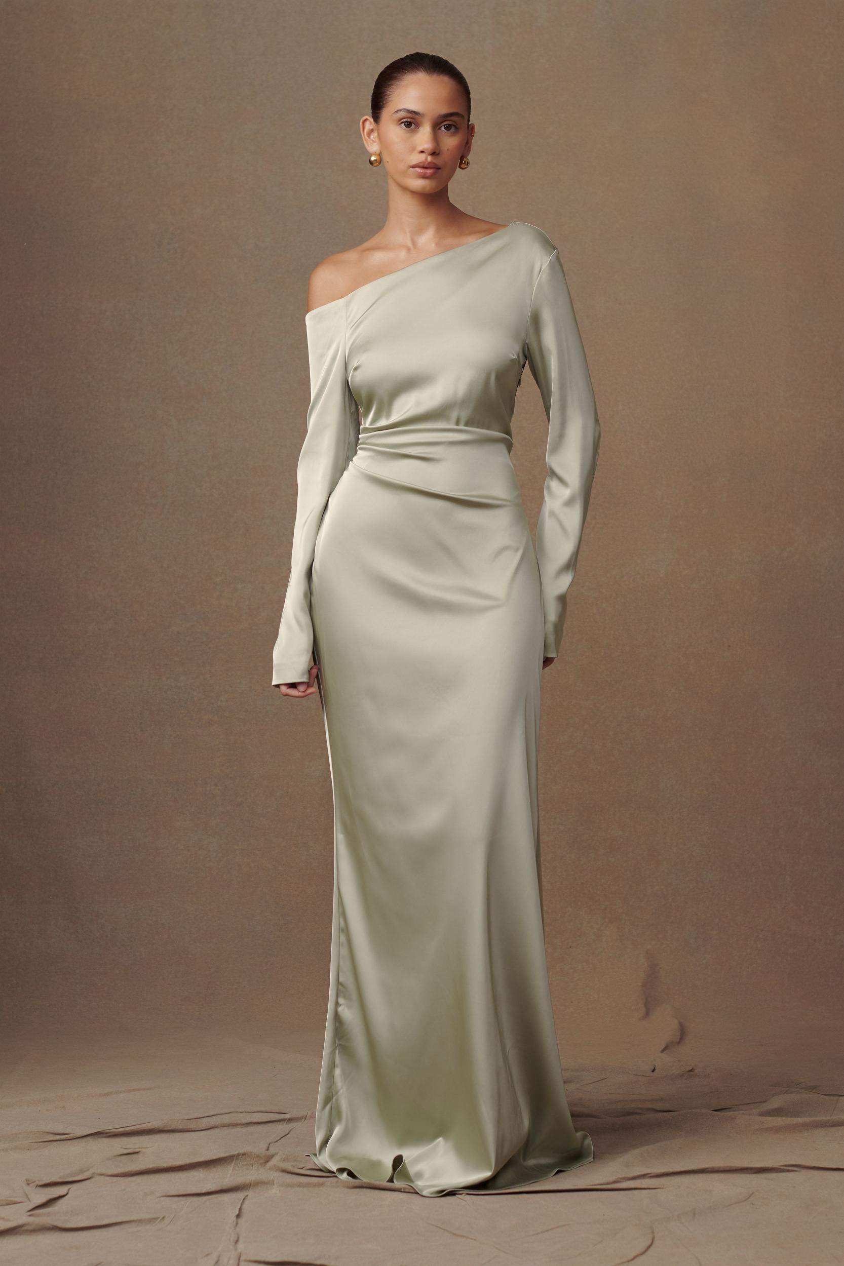 Avery Long Sleeve Maxi Dress - Sage Product Image