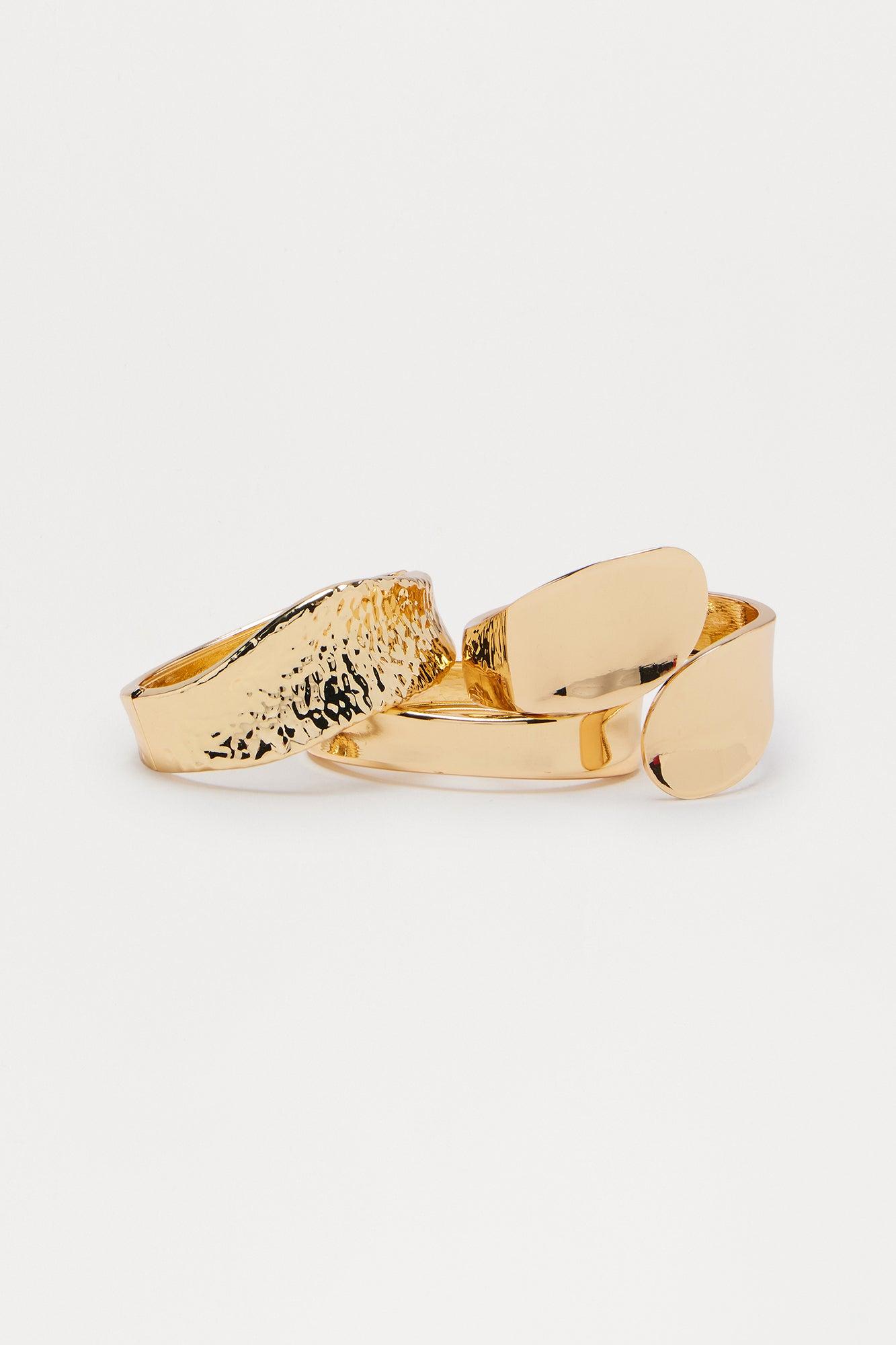 Rich Spirit 3 Piece Bracelet Set - Gold Product Image