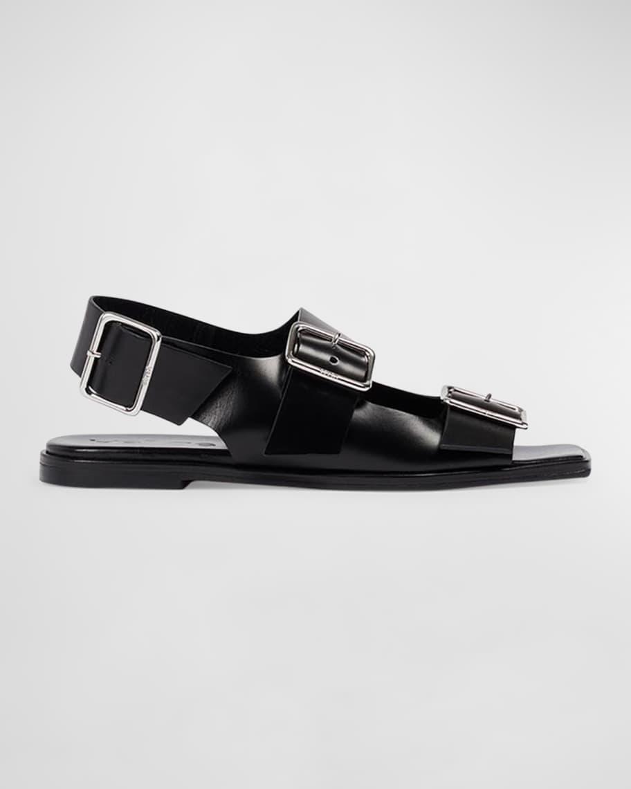 Thekla Leather Dual Buckle Slingback Sandals Product Image